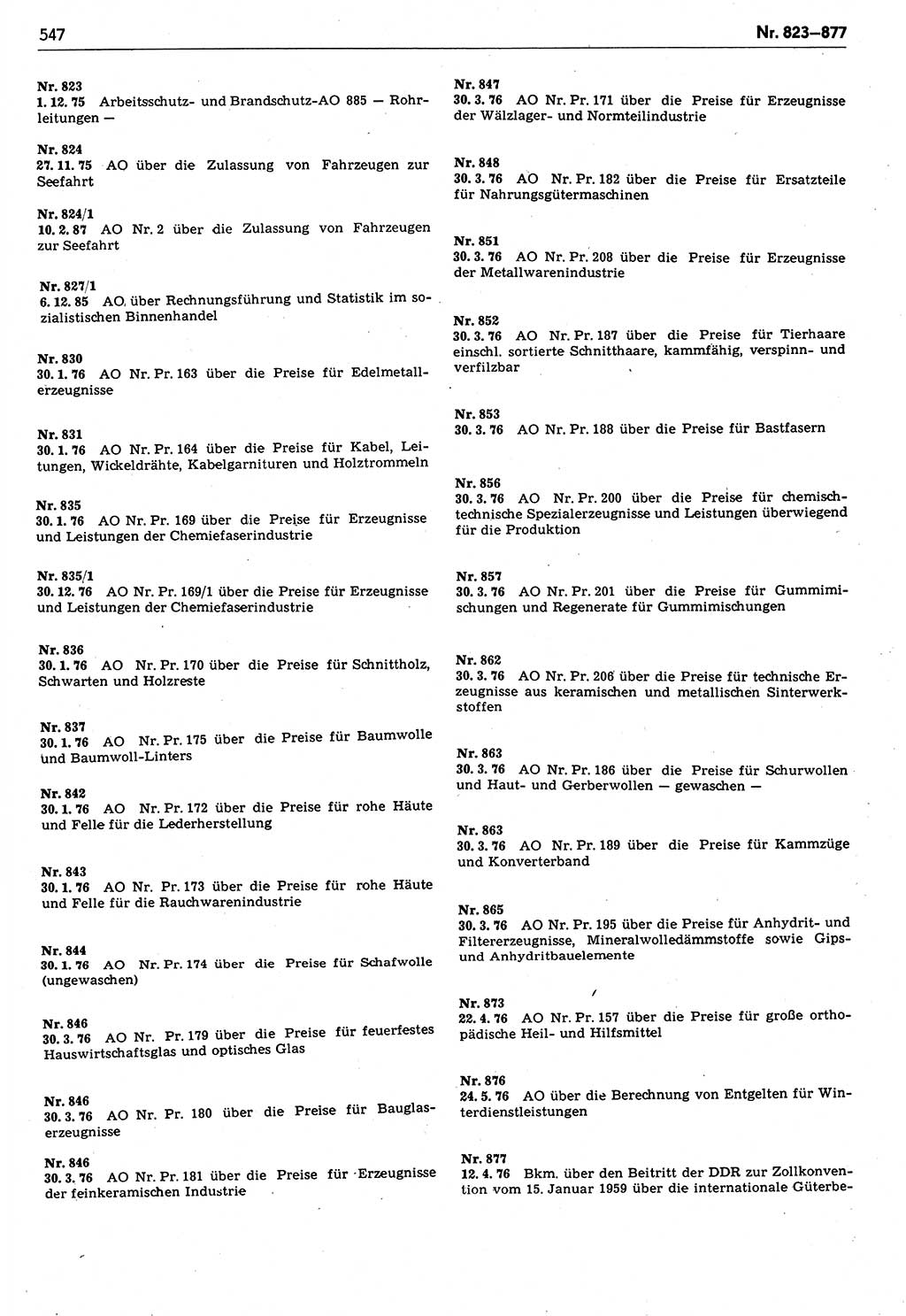 Das geltende Recht der Deutschen Demokratischen Republik (DDR) 1949-1988, Seite 547 (Gelt. R. DDR 1949-1988, S. 547)