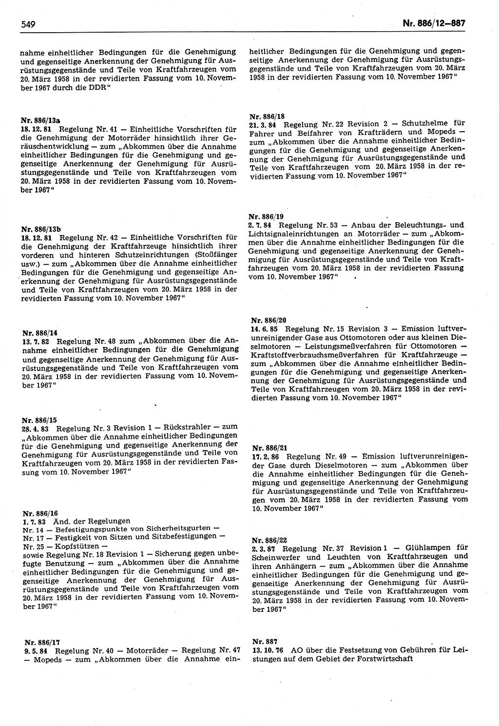 Das geltende Recht der Deutschen Demokratischen Republik (DDR) 1949-1988, Seite 549 (Gelt. R. DDR 1949-1988, S. 549)