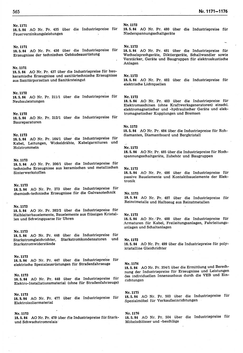 Das geltende Recht der Deutschen Demokratischen Republik (DDR) 1949-1988, Seite 565 (Gelt. R. DDR 1949-1988, S. 565)
