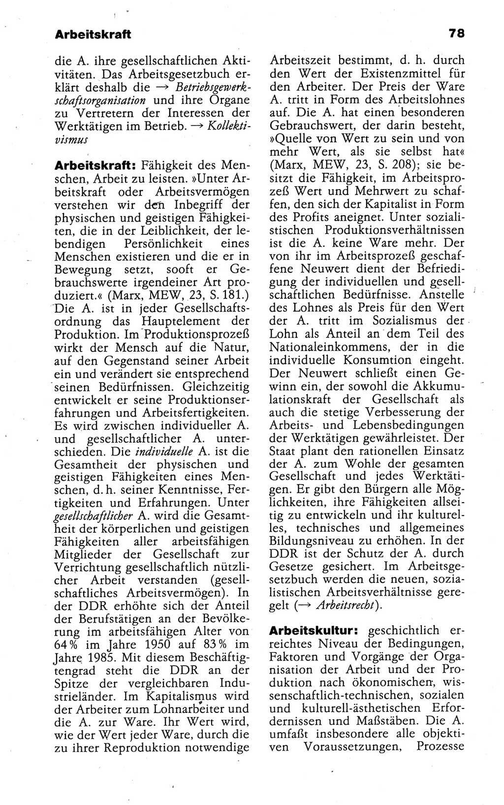 Kleines politisches Wörterbuch [Deutsche Demokratische Republik (DDR)] 1988, Seite 78 (Kl. pol. Wb. DDR 1988, S. 78)