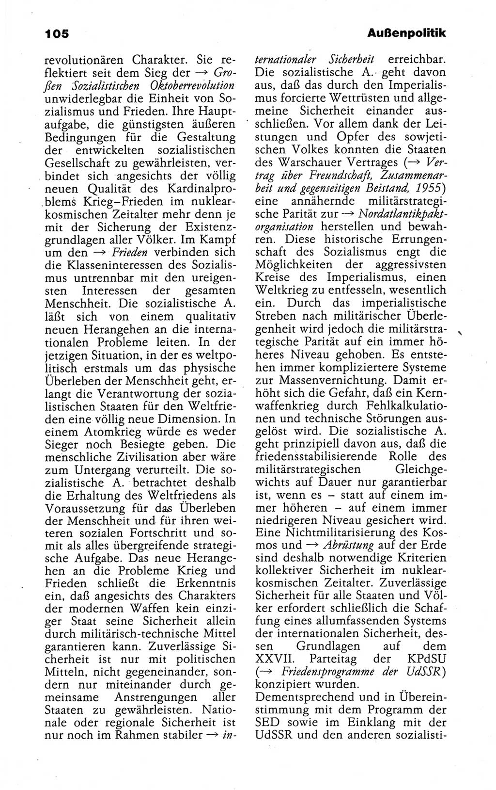 Kleines politisches Wörterbuch [Deutsche Demokratische Republik (DDR)] 1988, Seite 105 (Kl. pol. Wb. DDR 1988, S. 105)