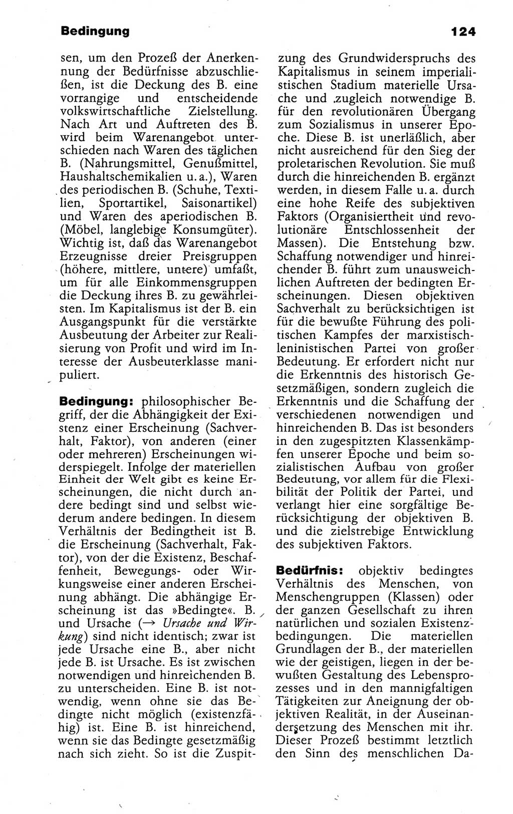 Kleines politisches Wörterbuch [Deutsche Demokratische Republik (DDR)] 1988, Seite 124 (Kl. pol. Wb. DDR 1988, S. 124)