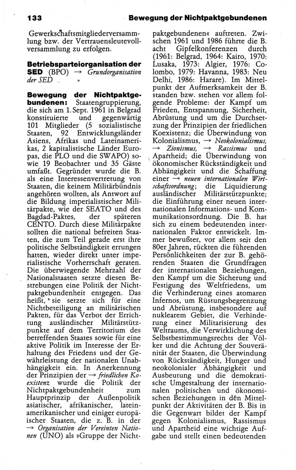 Kleines politisches Wörterbuch [Deutsche Demokratische Republik (DDR)] 1988, Seite 133 (Kl. pol. Wb. DDR 1988, S. 133)