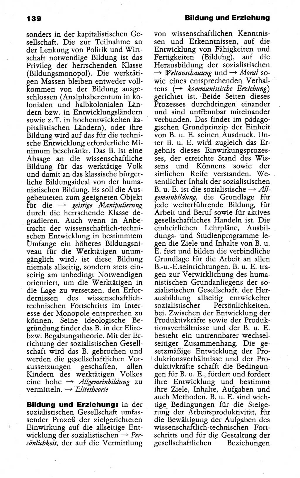 Kleines politisches Wörterbuch [Deutsche Demokratische Republik (DDR)] 1988, Seite 139 (Kl. pol. Wb. DDR 1988, S. 139)