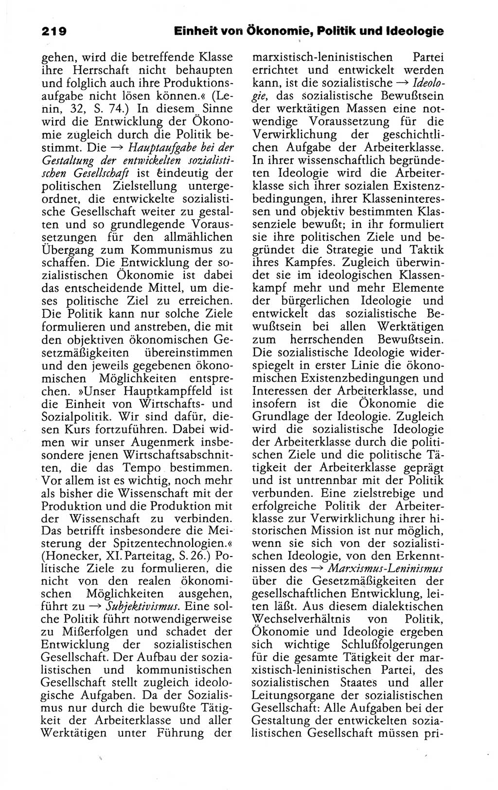 Kleines politisches Wörterbuch [Deutsche Demokratische Republik (DDR)] 1988, Seite 219 (Kl. pol. Wb. DDR 1988, S. 219)