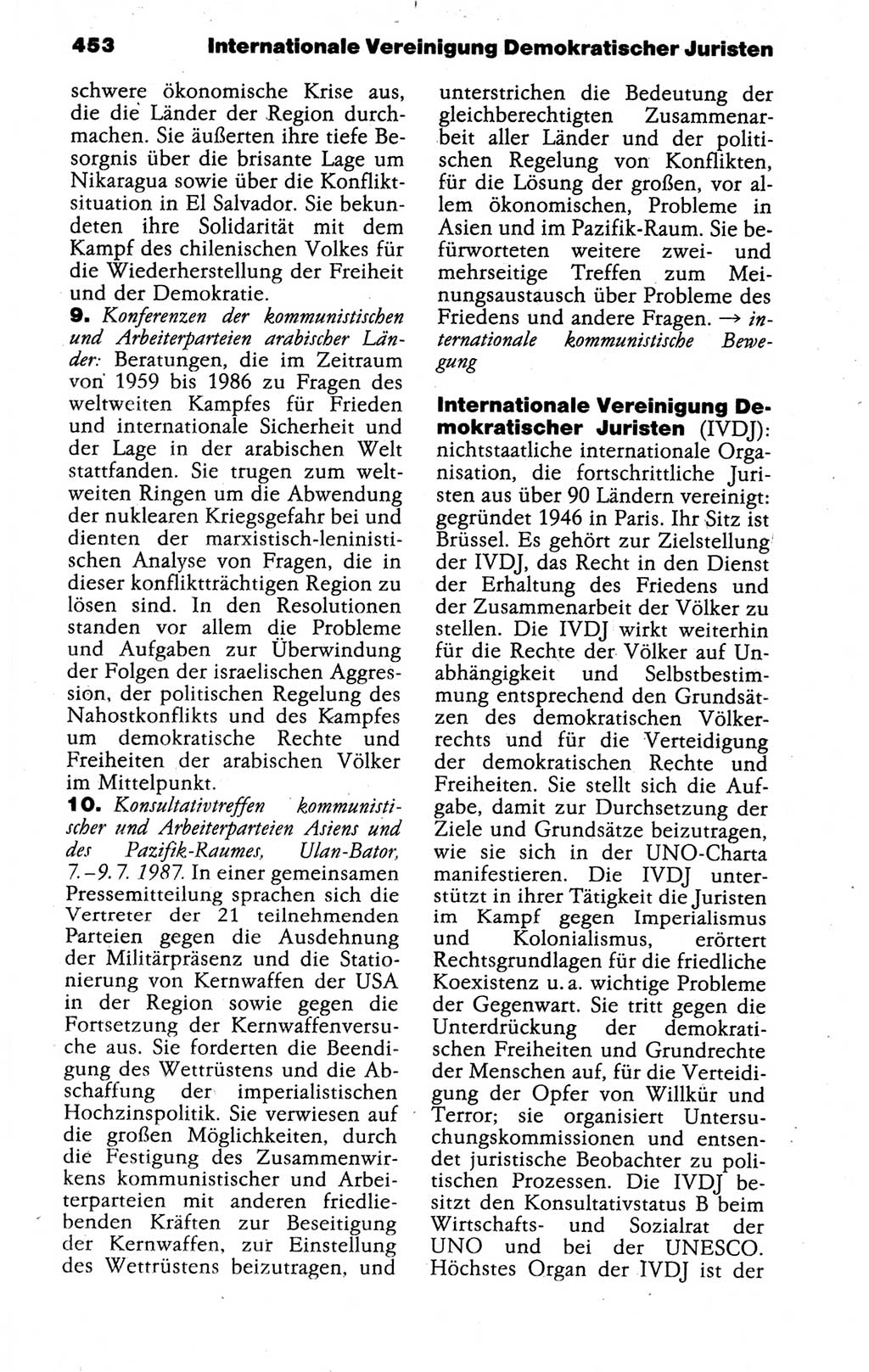 Kleines politisches Wörterbuch [Deutsche Demokratische Republik (DDR)] 1988, Seite 453 (Kl. pol. Wb. DDR 1988, S. 453)