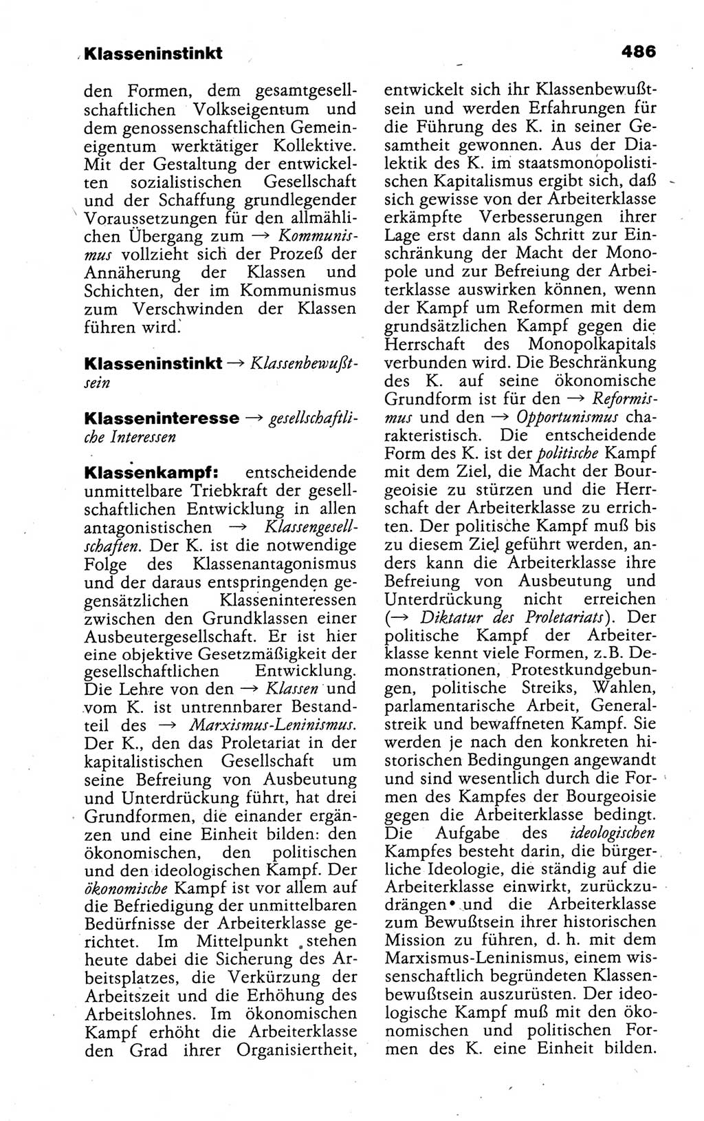 Kleines politisches Wörterbuch [Deutsche Demokratische Republik (DDR)] 1988, Seite 486 (Kl. pol. Wb. DDR 1988, S. 486)