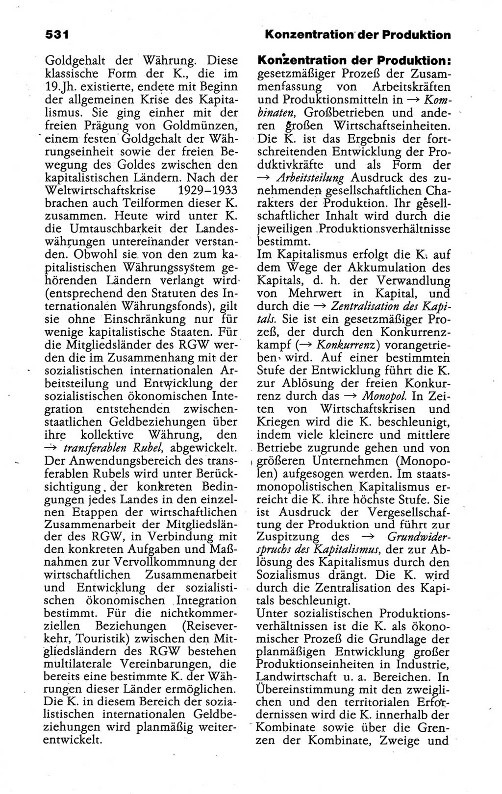 Kleines politisches Wörterbuch [Deutsche Demokratische Republik (DDR)] 1988, Seite 531 (Kl. pol. Wb. DDR 1988, S. 531)