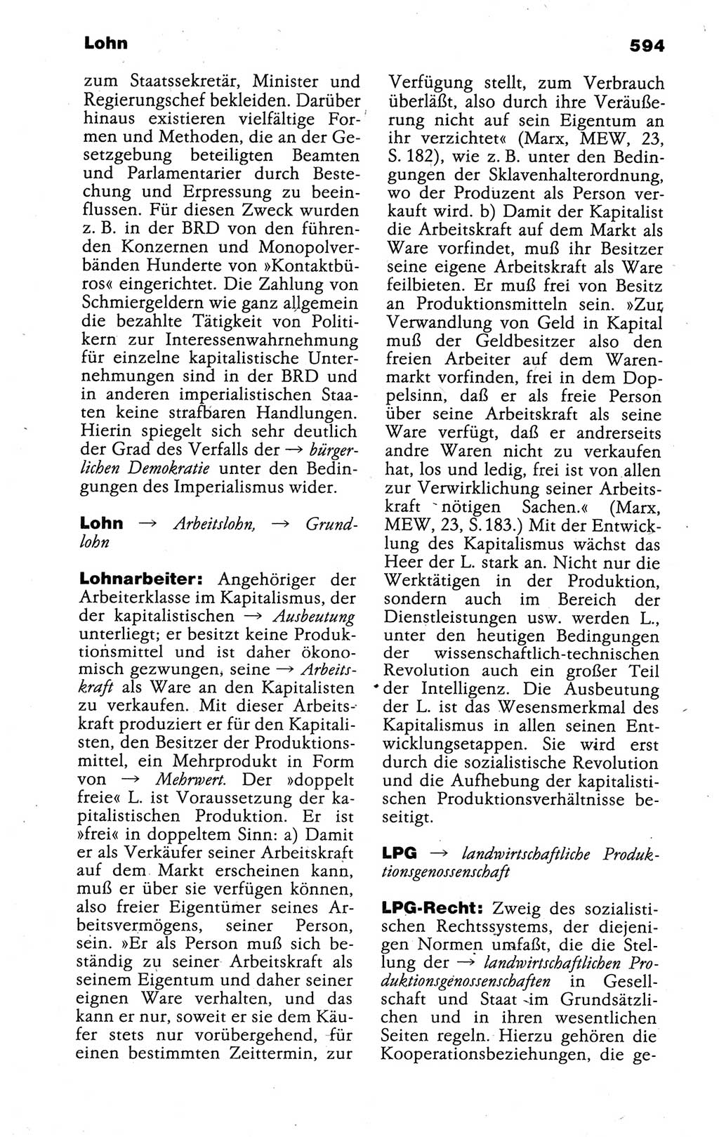 Kleines politisches Wörterbuch [Deutsche Demokratische Republik (DDR)] 1988, Seite 594 (Kl. pol. Wb. DDR 1988, S. 594)