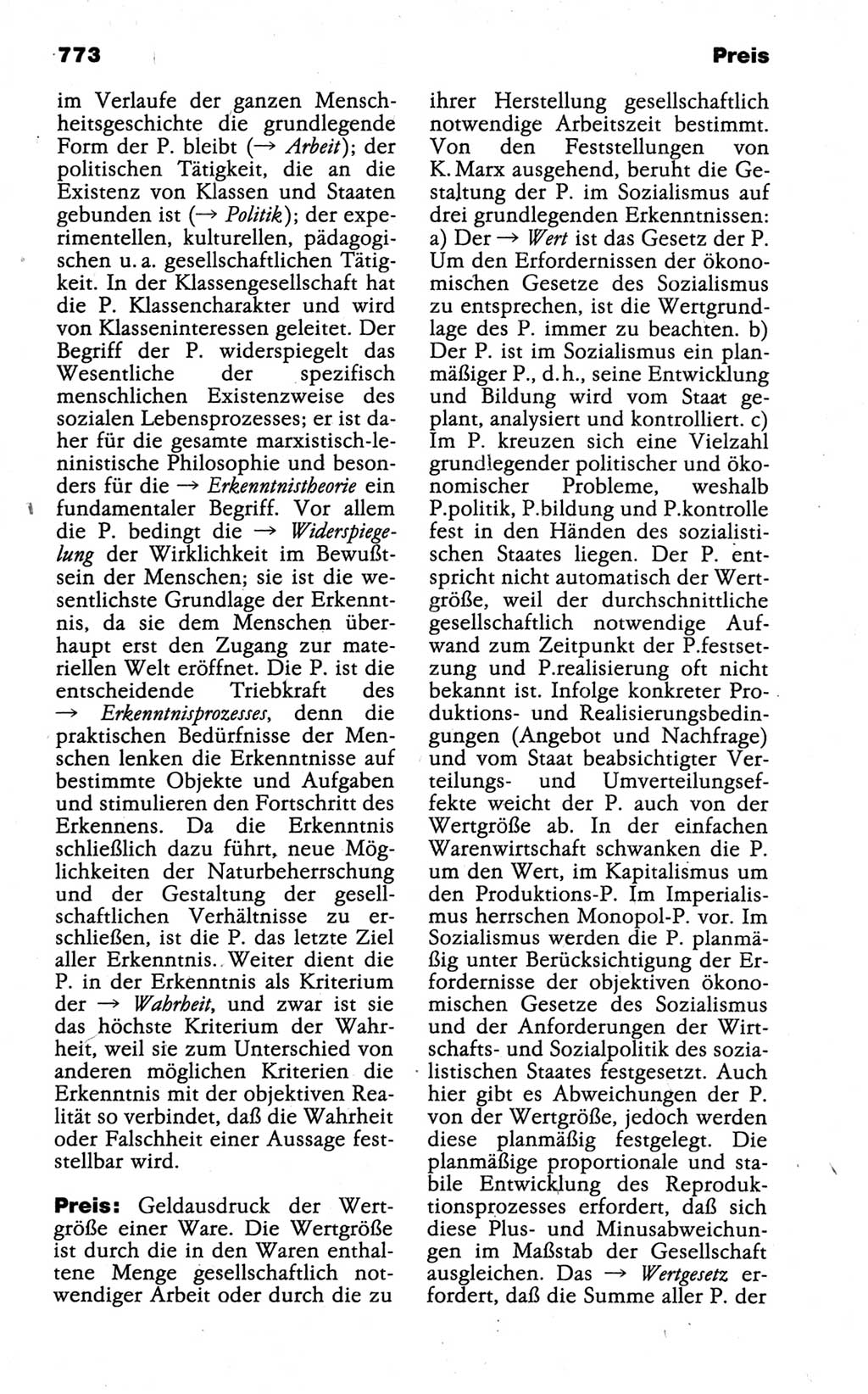 Kleines politisches Wörterbuch [Deutsche Demokratische Republik (DDR)] 1988, Seite 773 (Kl. pol. Wb. DDR 1988, S. 773)