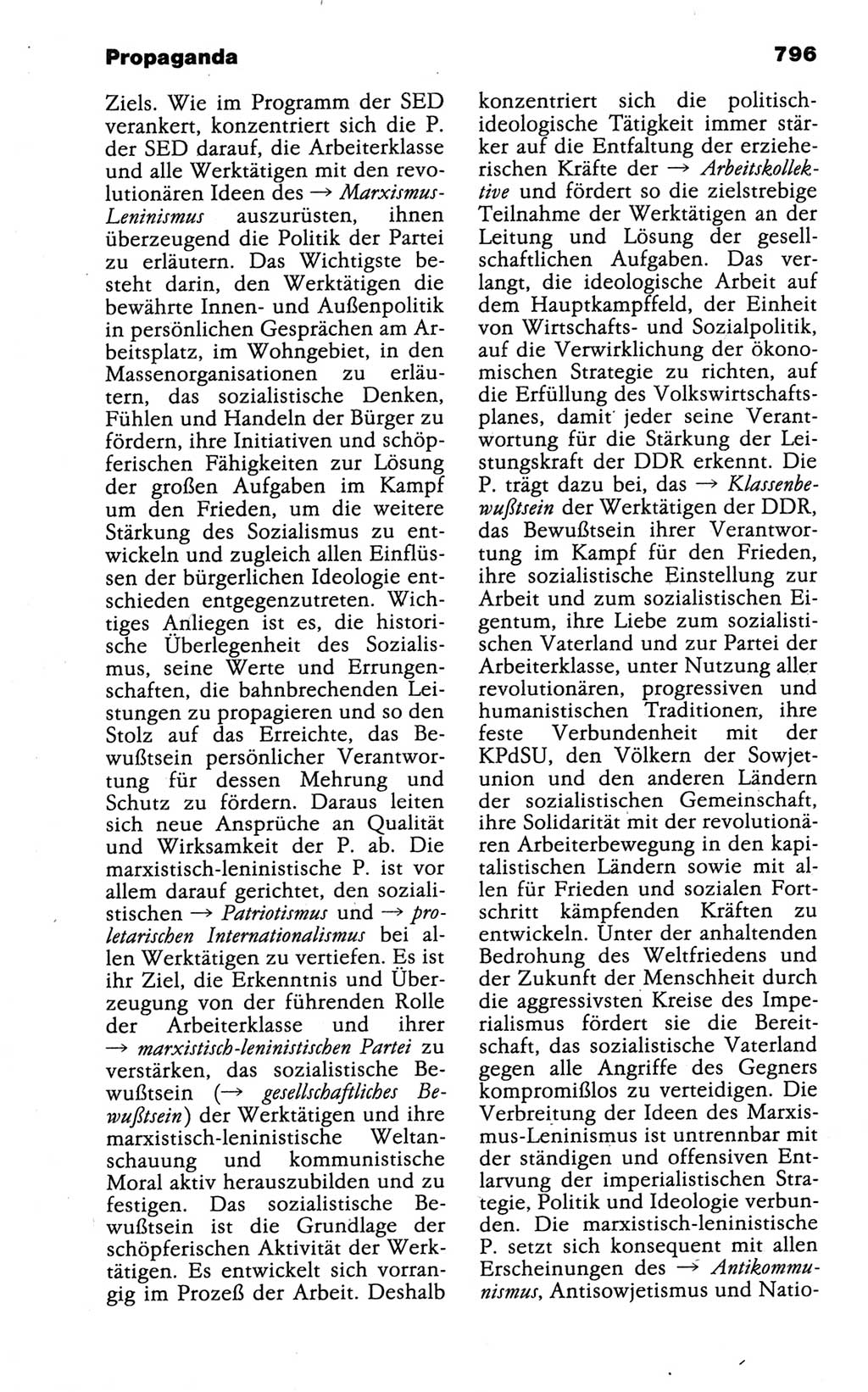 Kleines politisches Wörterbuch [Deutsche Demokratische Republik (DDR)] 1988, Seite 796 (Kl. pol. Wb. DDR 1988, S. 796)