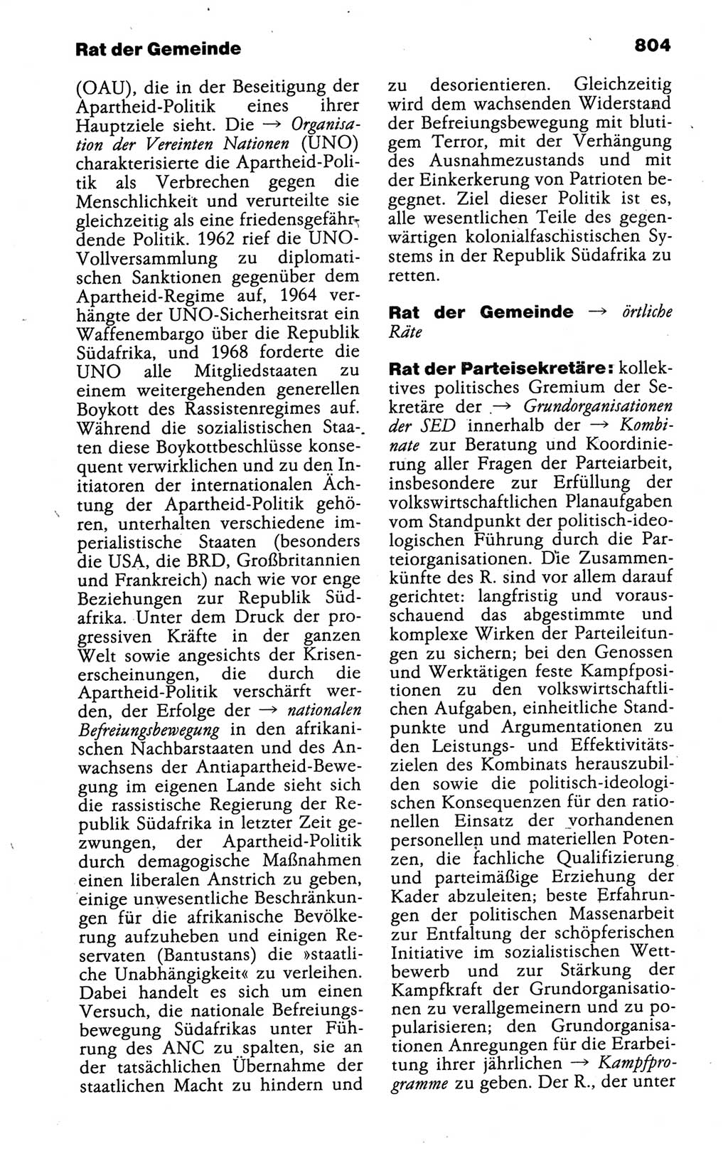 Kleines politisches Wörterbuch [Deutsche Demokratische Republik (DDR)] 1988, Seite 804 (Kl. pol. Wb. DDR 1988, S. 804)