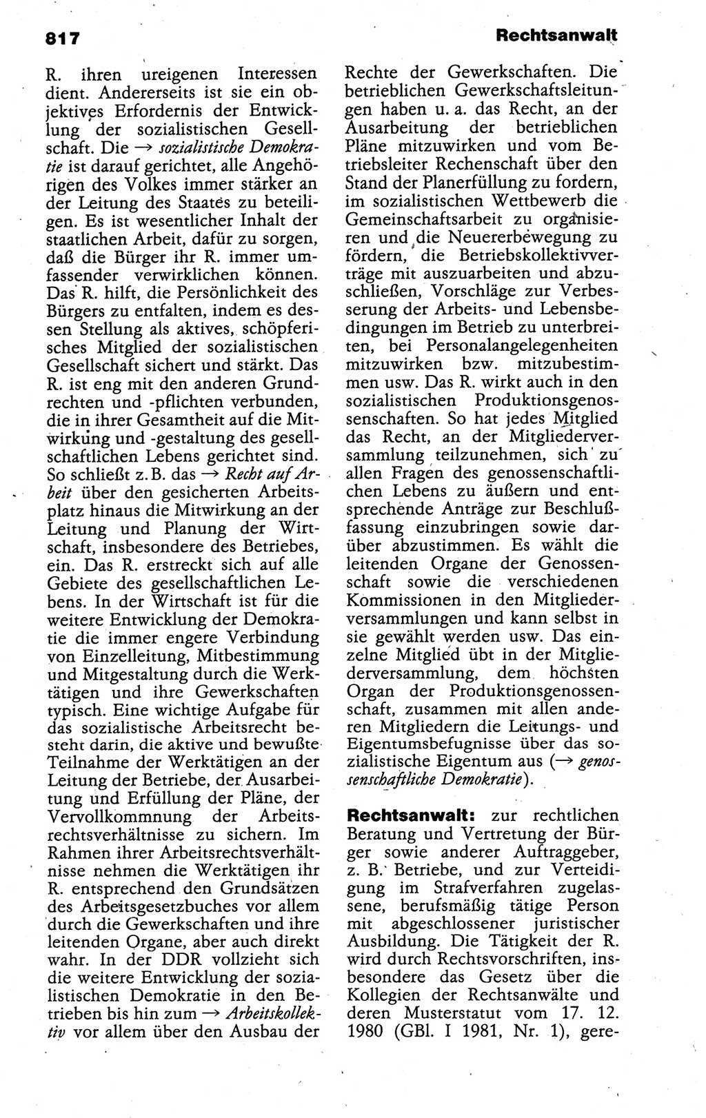 Kleines politisches Wörterbuch [Deutsche Demokratische Republik (DDR)] 1988, Seite 817 (Kl. pol. Wb. DDR 1988, S. 817)