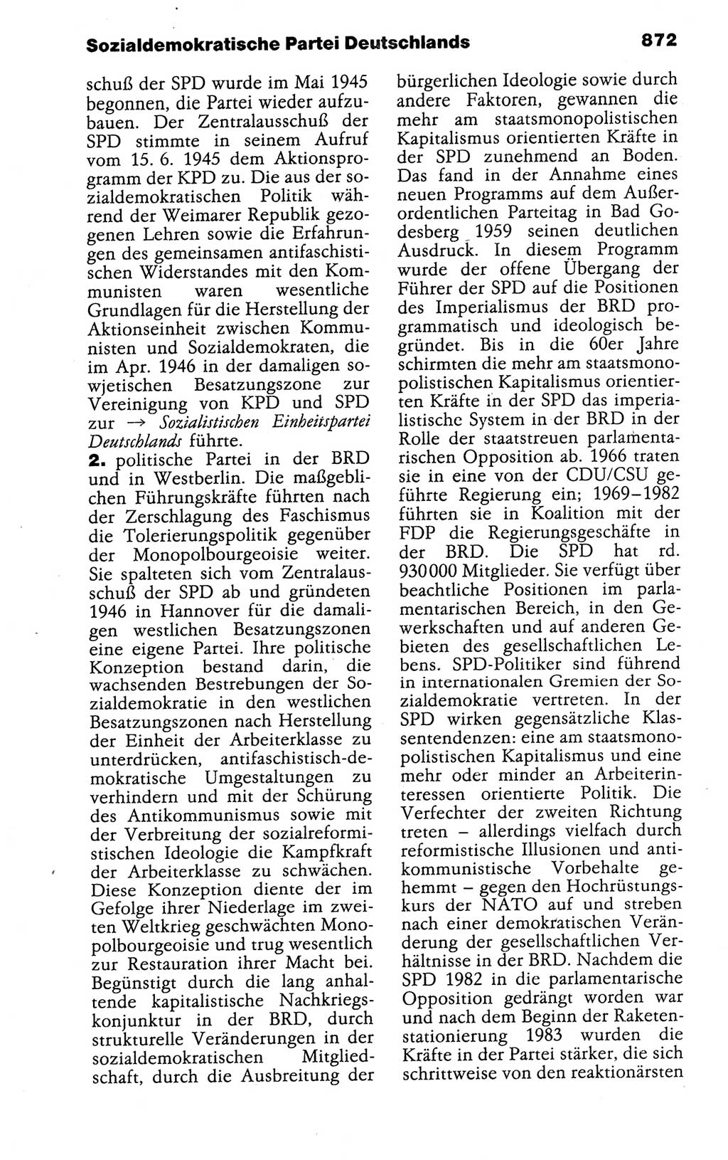 Kleines politisches Wörterbuch [Deutsche Demokratische Republik (DDR)] 1988, Seite 872 (Kl. pol. Wb. DDR 1988, S. 872)