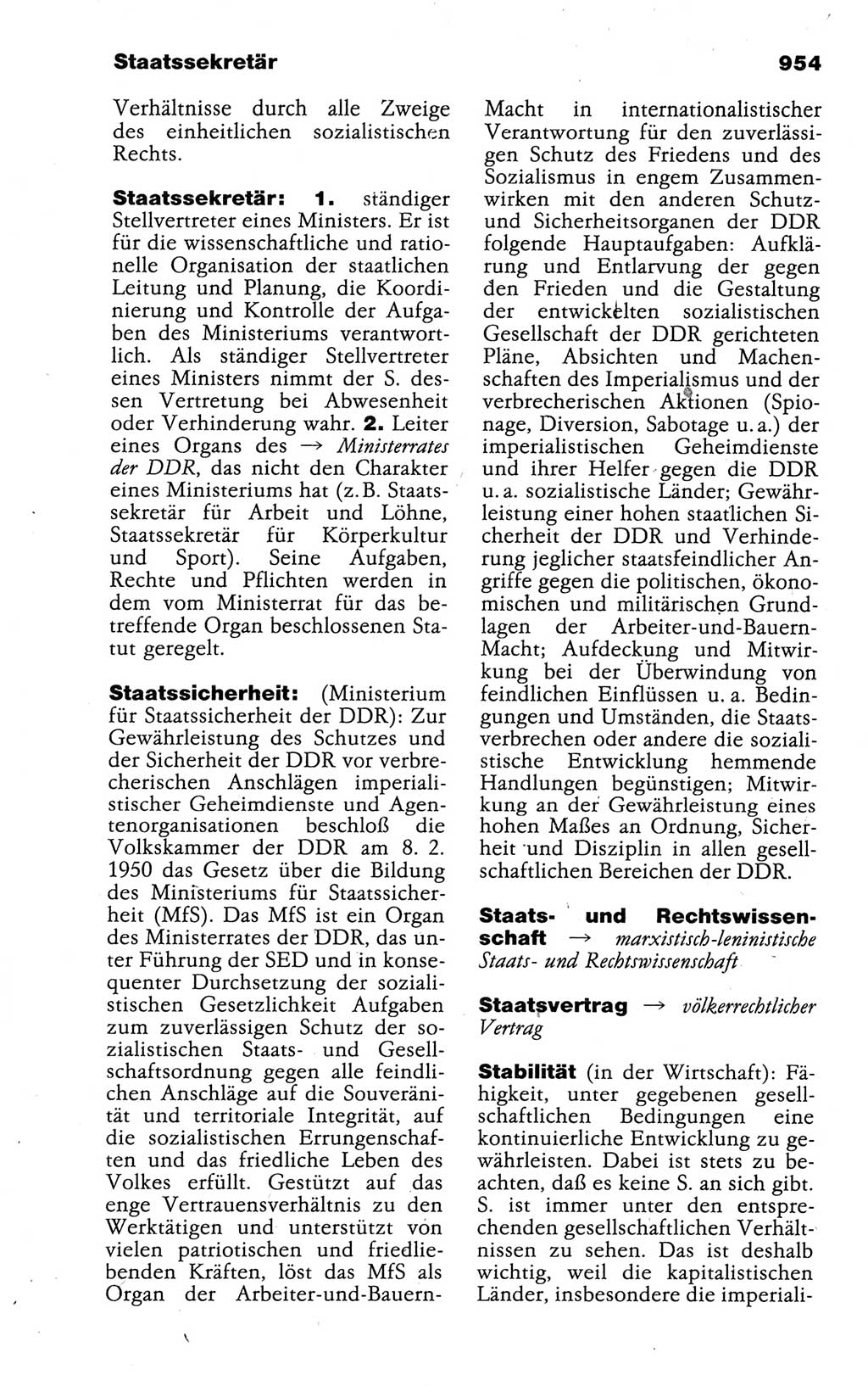 Kleines politisches Wörterbuch [Deutsche Demokratische Republik (DDR)] 1988, Seite 954 (Kl. pol. Wb. DDR 1988, S. 954)