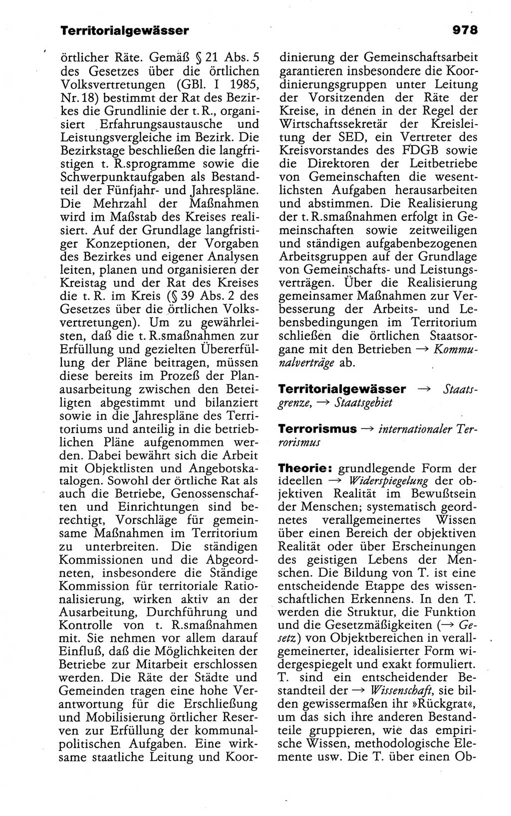 Kleines politisches Wörterbuch [Deutsche Demokratische Republik (DDR)] 1988, Seite 978 (Kl. pol. Wb. DDR 1988, S. 978)