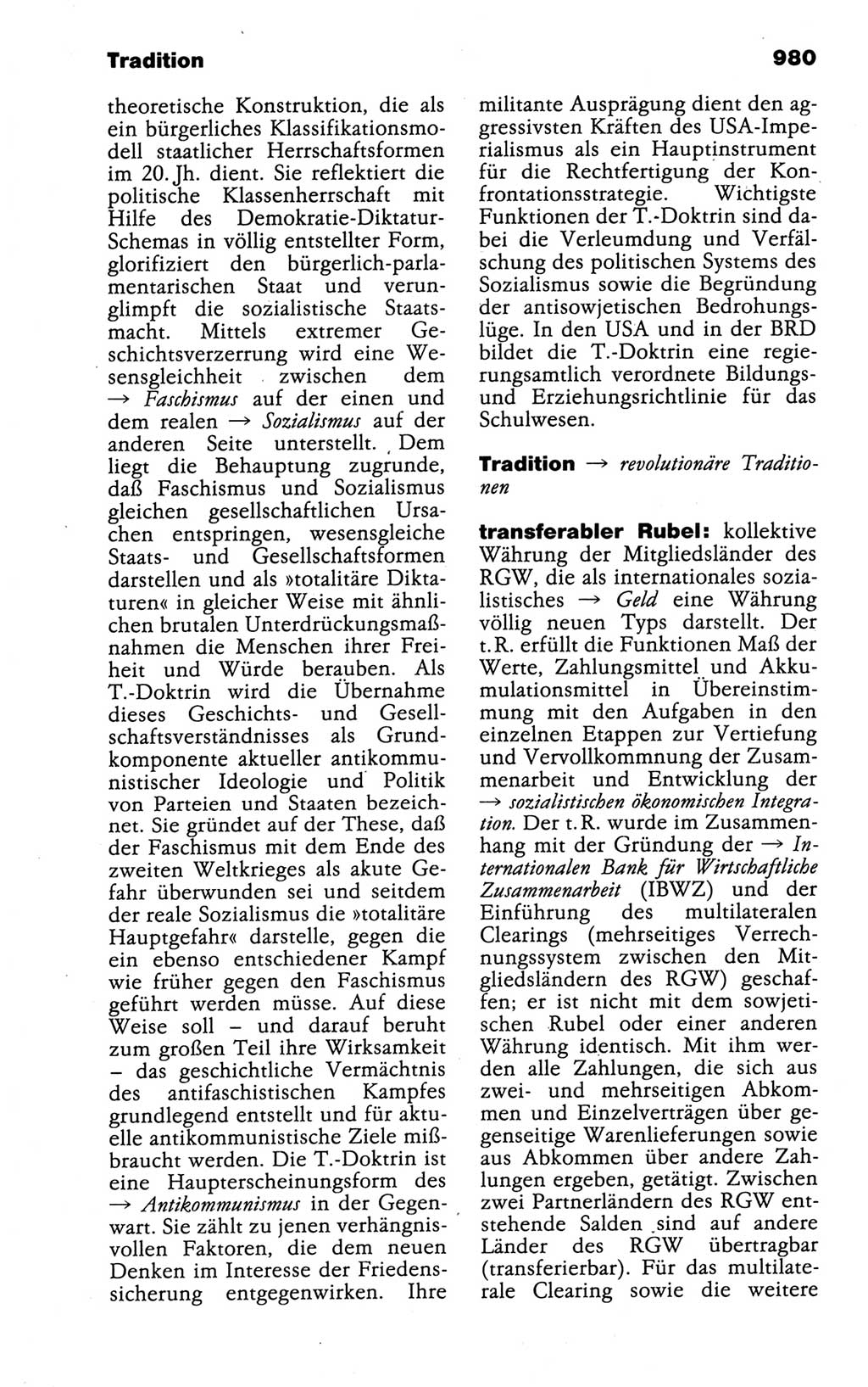 Kleines politisches Wörterbuch [Deutsche Demokratische Republik (DDR)] 1988, Seite 980 (Kl. pol. Wb. DDR 1988, S. 980)