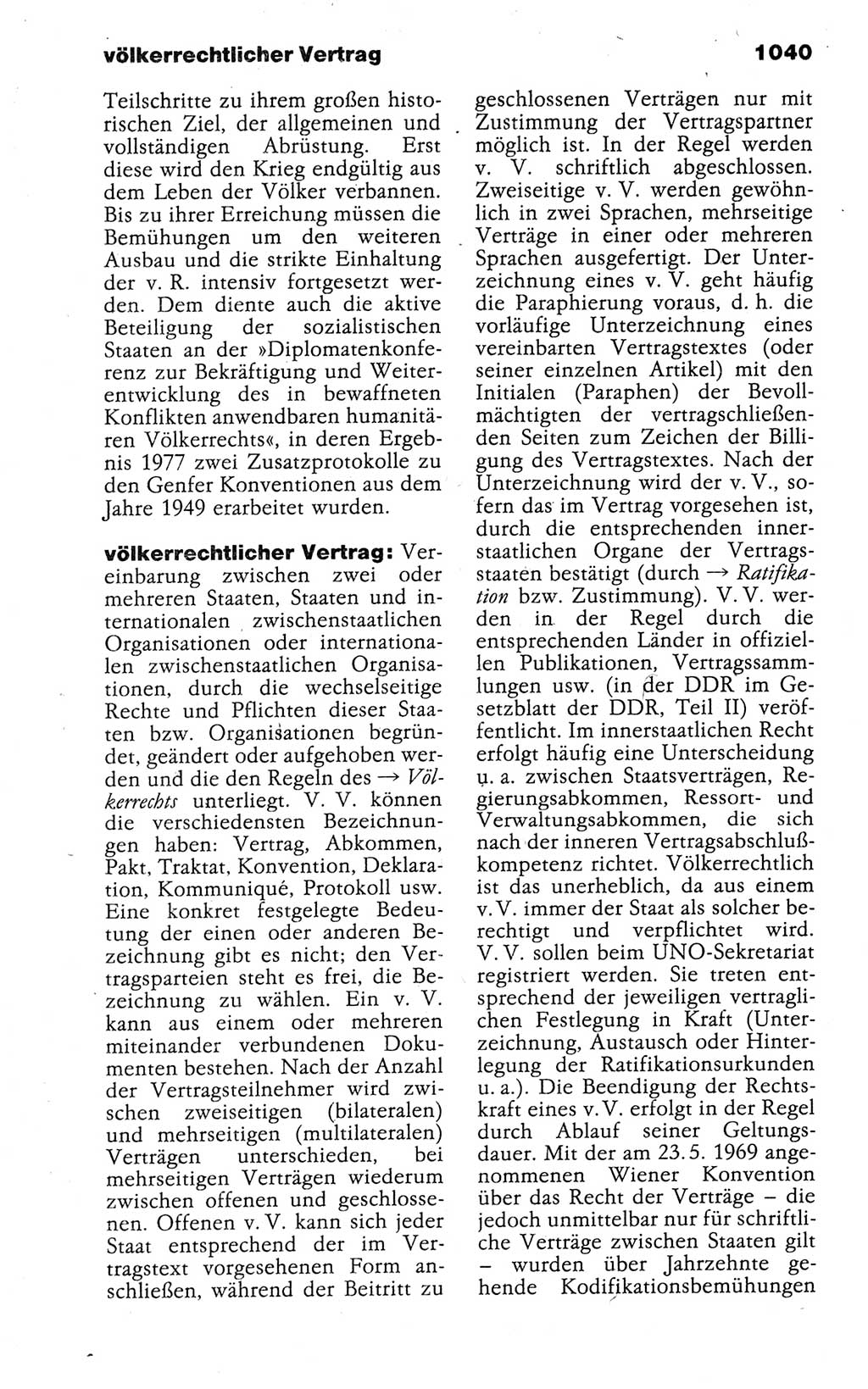 Kleines politisches Wörterbuch [Deutsche Demokratische Republik (DDR)] 1988, Seite 1040 (Kl. pol. Wb. DDR 1988, S. 1040)