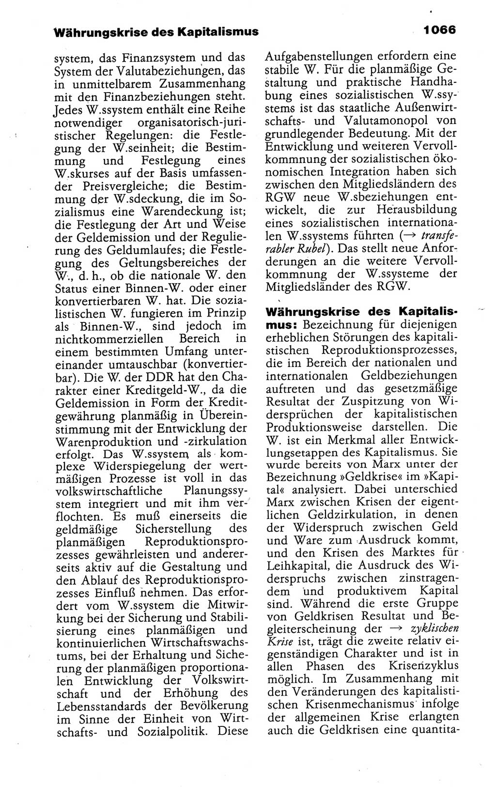 Kleines politisches Wörterbuch [Deutsche Demokratische Republik (DDR)] 1988, Seite 1066 (Kl. pol. Wb. DDR 1988, S. 1066)