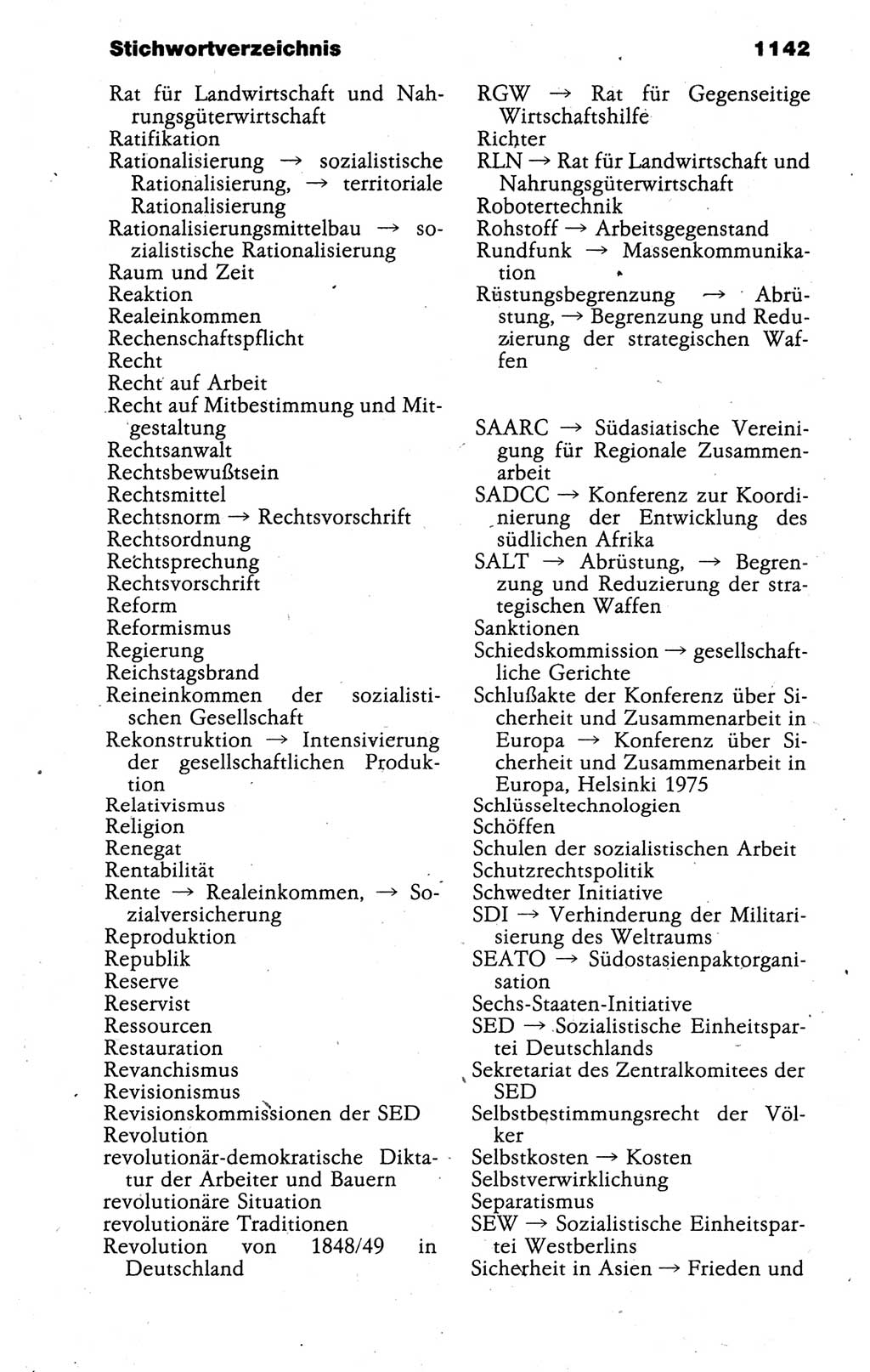 Kleines politisches Wörterbuch [Deutsche Demokratische Republik (DDR)] 1988, Seite 1142 (Kl. pol. Wb. DDR 1988, S. 1142)