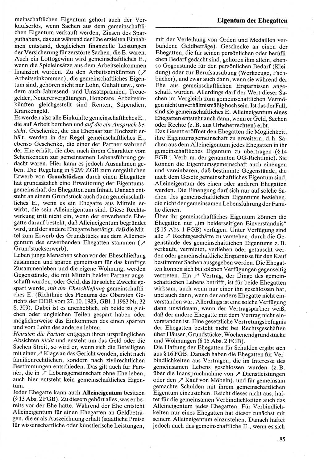 Rechtslexikon [Deutsche Demokratische Republik (DDR)] 1988, Seite 85 (Rechtslex. DDR 1988, S. 85)