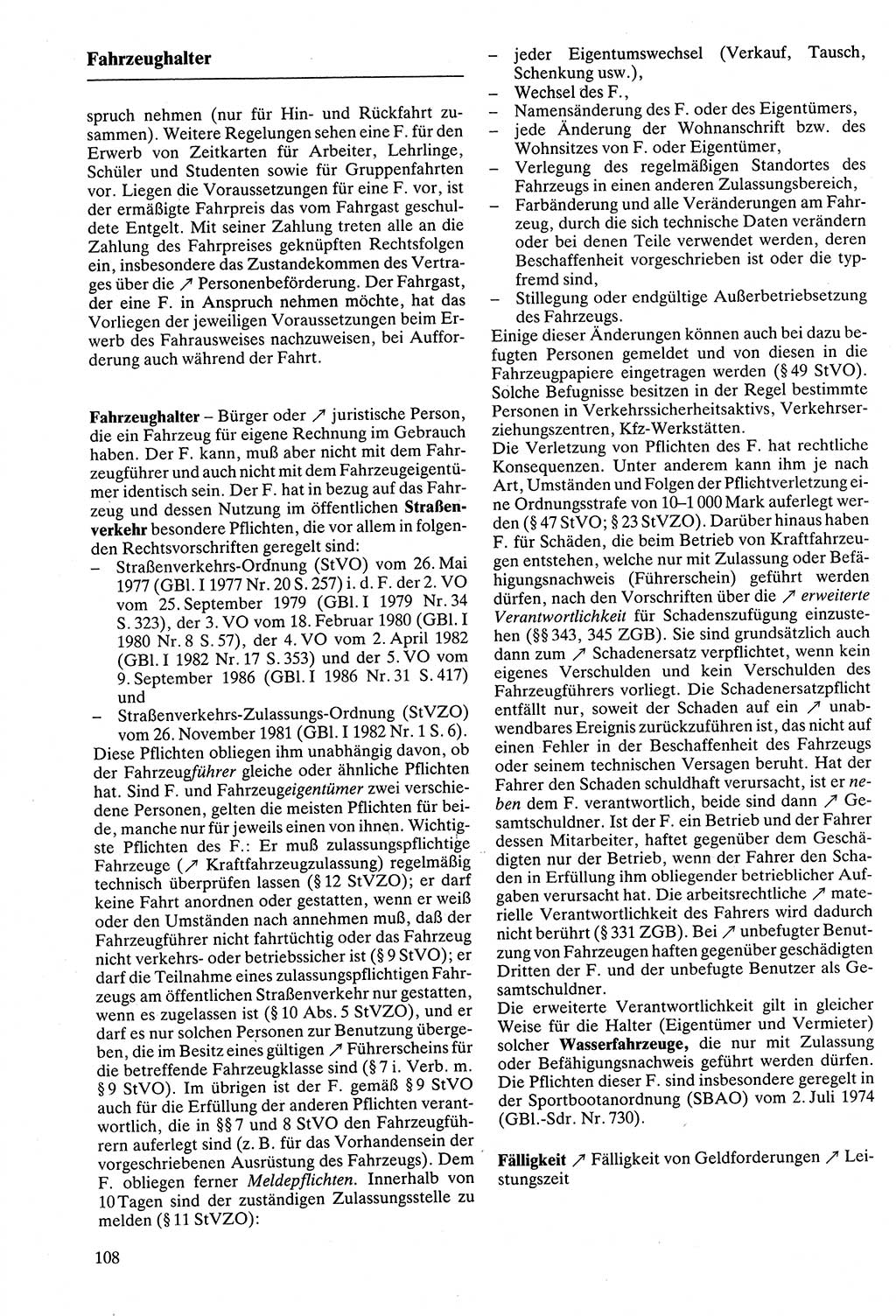 Rechtslexikon [Deutsche Demokratische Republik (DDR)] 1988, Seite 108 (Rechtslex. DDR 1988, S. 108)