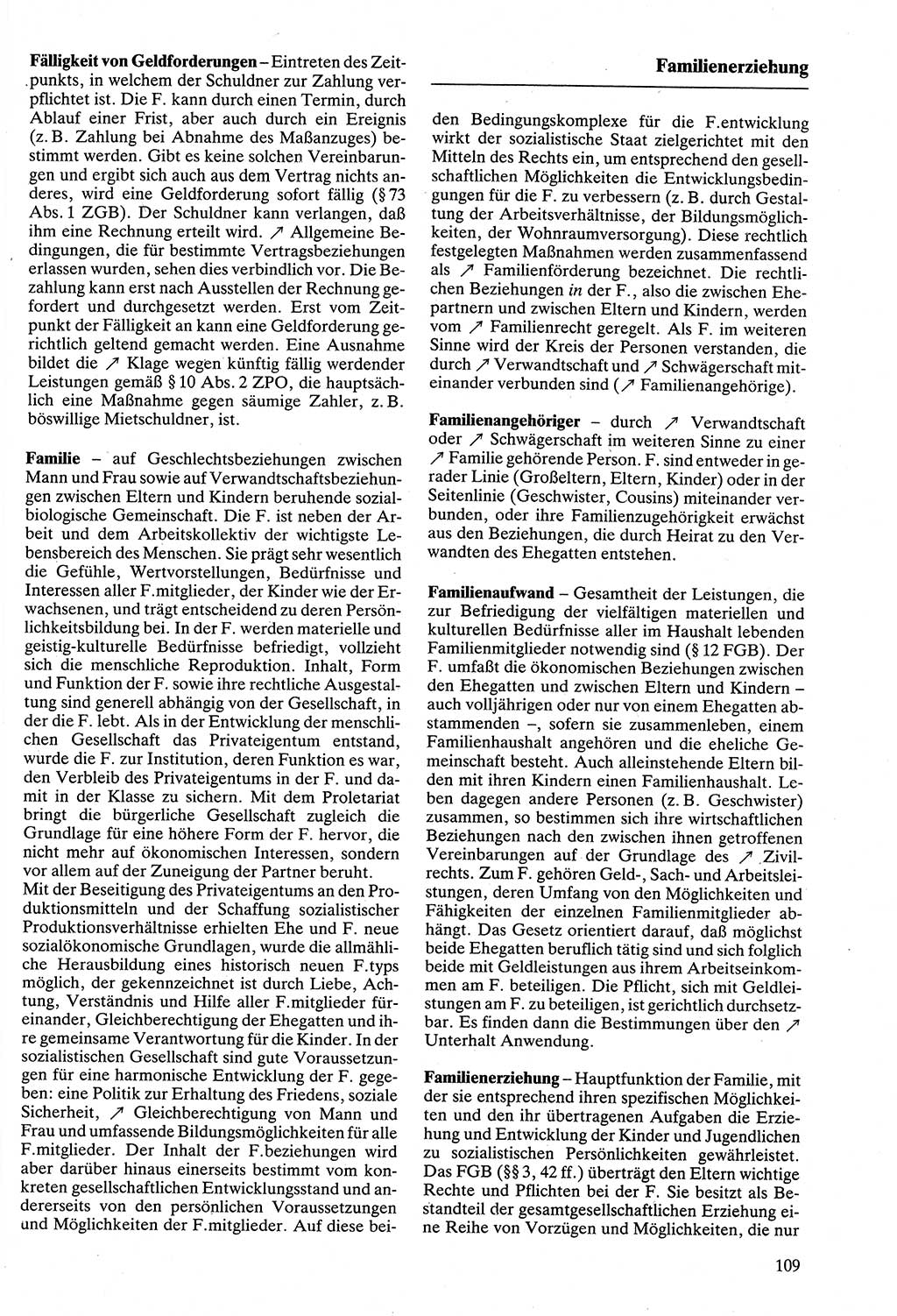 Rechtslexikon [Deutsche Demokratische Republik (DDR)] 1988, Seite 109 (Rechtslex. DDR 1988, S. 109)