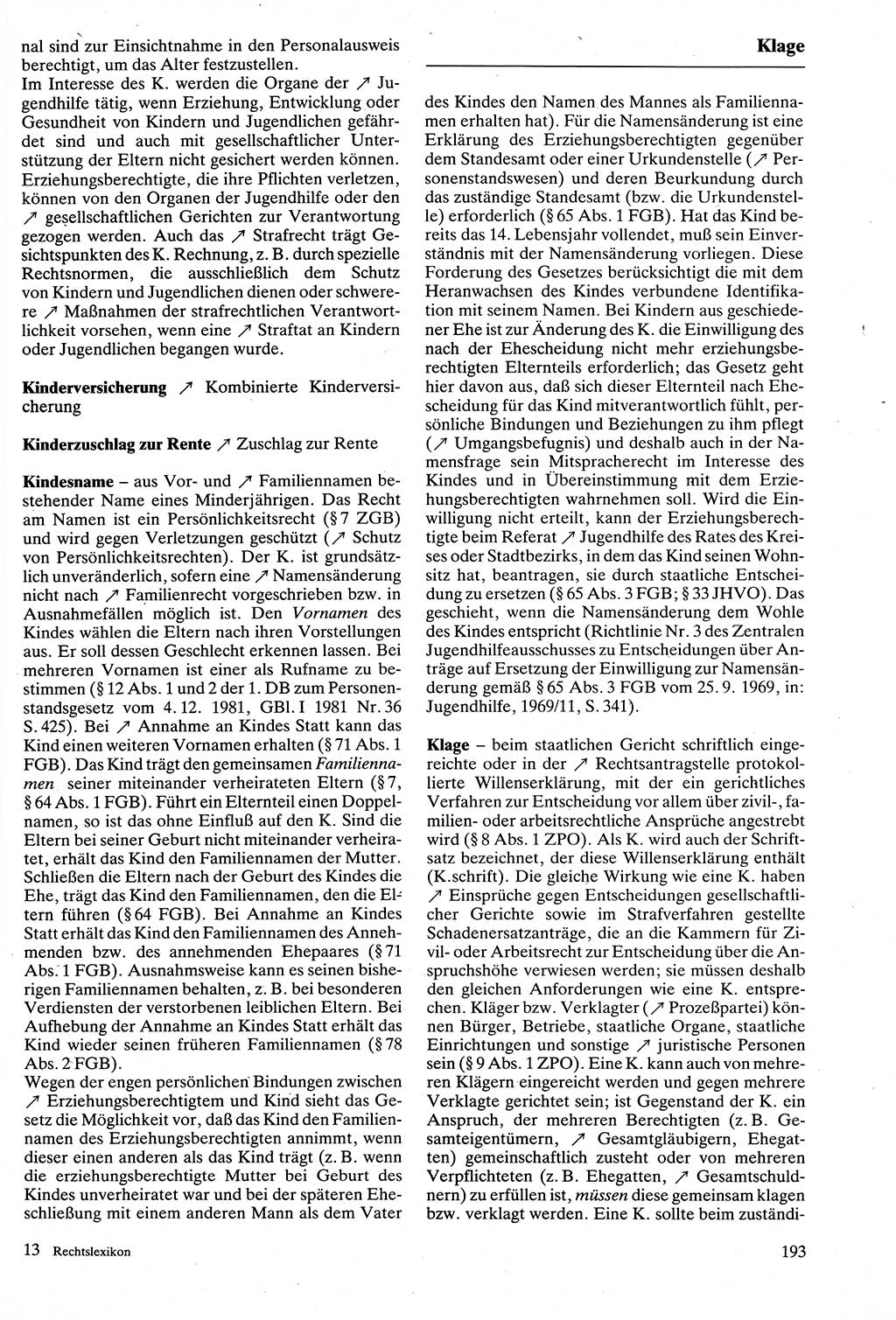 Rechtslexikon [Deutsche Demokratische Republik (DDR)] 1988, Seite 193 (Rechtslex. DDR 1988, S. 193)