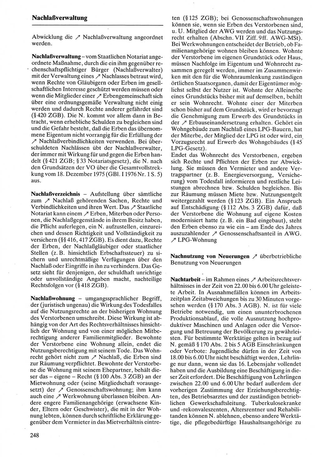 Rechtslexikon [Deutsche Demokratische Republik (DDR)] 1988, Seite 248 (Rechtslex. DDR 1988, S. 248)