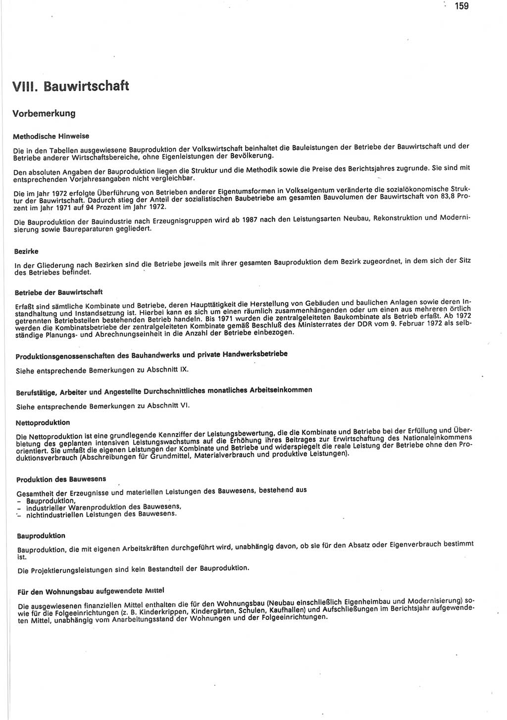 Statistisches Jahrbuch der Deutschen Demokratischen Republik (DDR) 1988, Seite 159 (Stat. Jb. DDR 1988, S. 159)