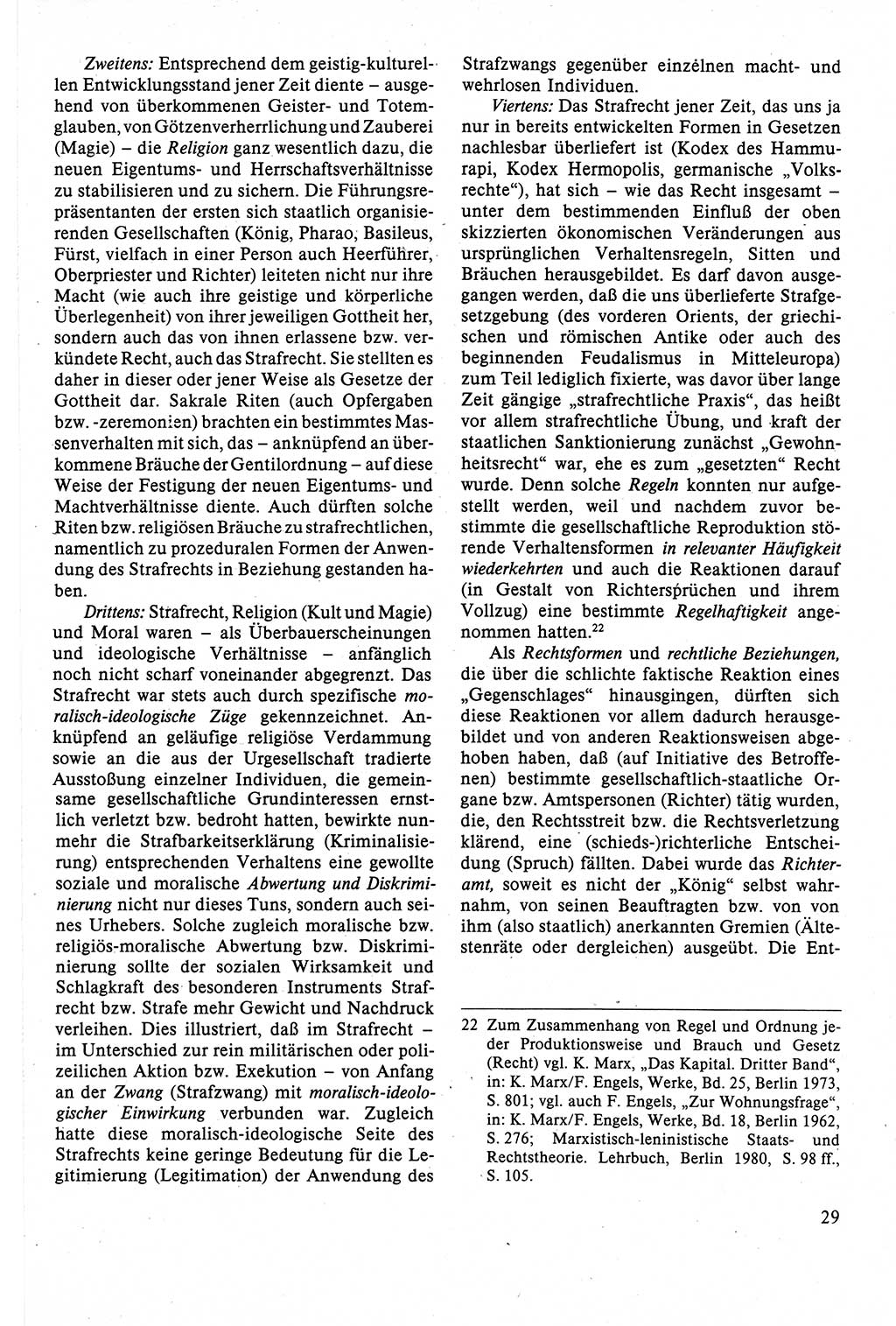 Strafrecht der DDR (Deutsche Demokratische Republik), Lehrbuch 1988, Seite 29 (Strafr. DDR Lb. 1988, S. 29)
