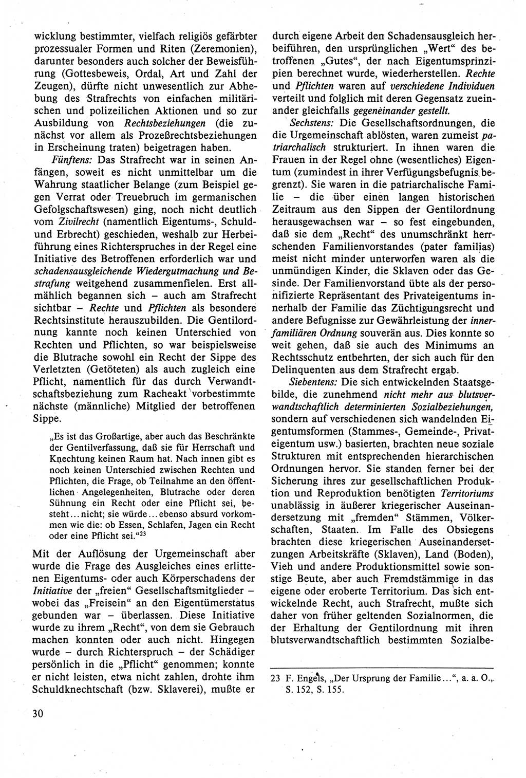 Strafrecht der DDR (Deutsche Demokratische Republik), Lehrbuch 1988, Seite 30 (Strafr. DDR Lb. 1988, S. 30)