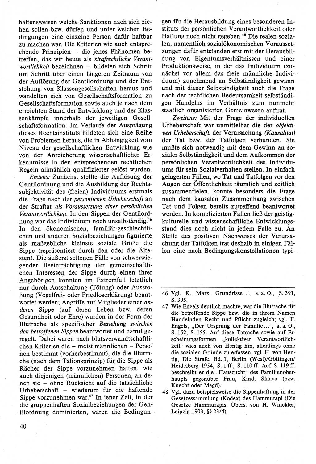 Strafrecht der DDR (Deutsche Demokratische Republik), Lehrbuch 1988, Seite 40 (Strafr. DDR Lb. 1988, S. 40)