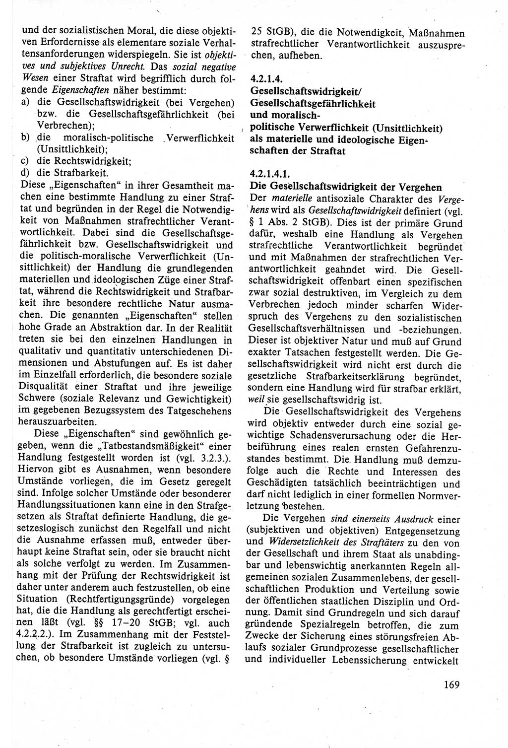 Strafrecht der DDR (Deutsche Demokratische Republik), Lehrbuch 1988, Seite 169 (Strafr. DDR Lb. 1988, S. 169)