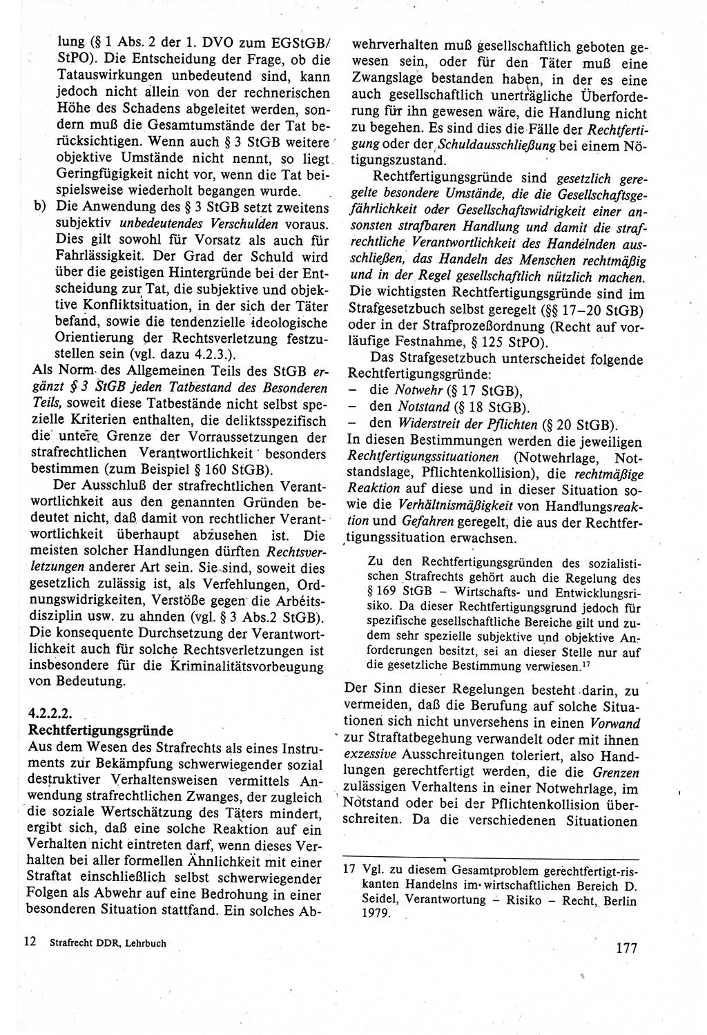 Strafrecht der DDR (Deutsche Demokratische Republik), Lehrbuch 1988, Seite 177 (Strafr. DDR Lb. 1988, S. 177)