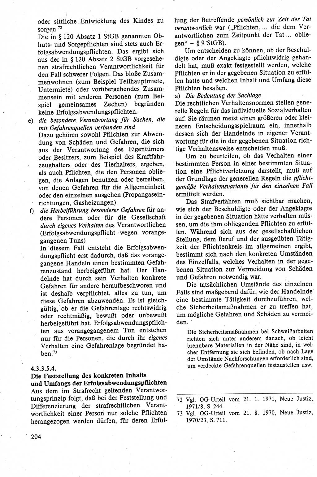 Strafrecht der DDR (Deutsche Demokratische Republik), Lehrbuch 1988, Seite 204 (Strafr. DDR Lb. 1988, S. 204)