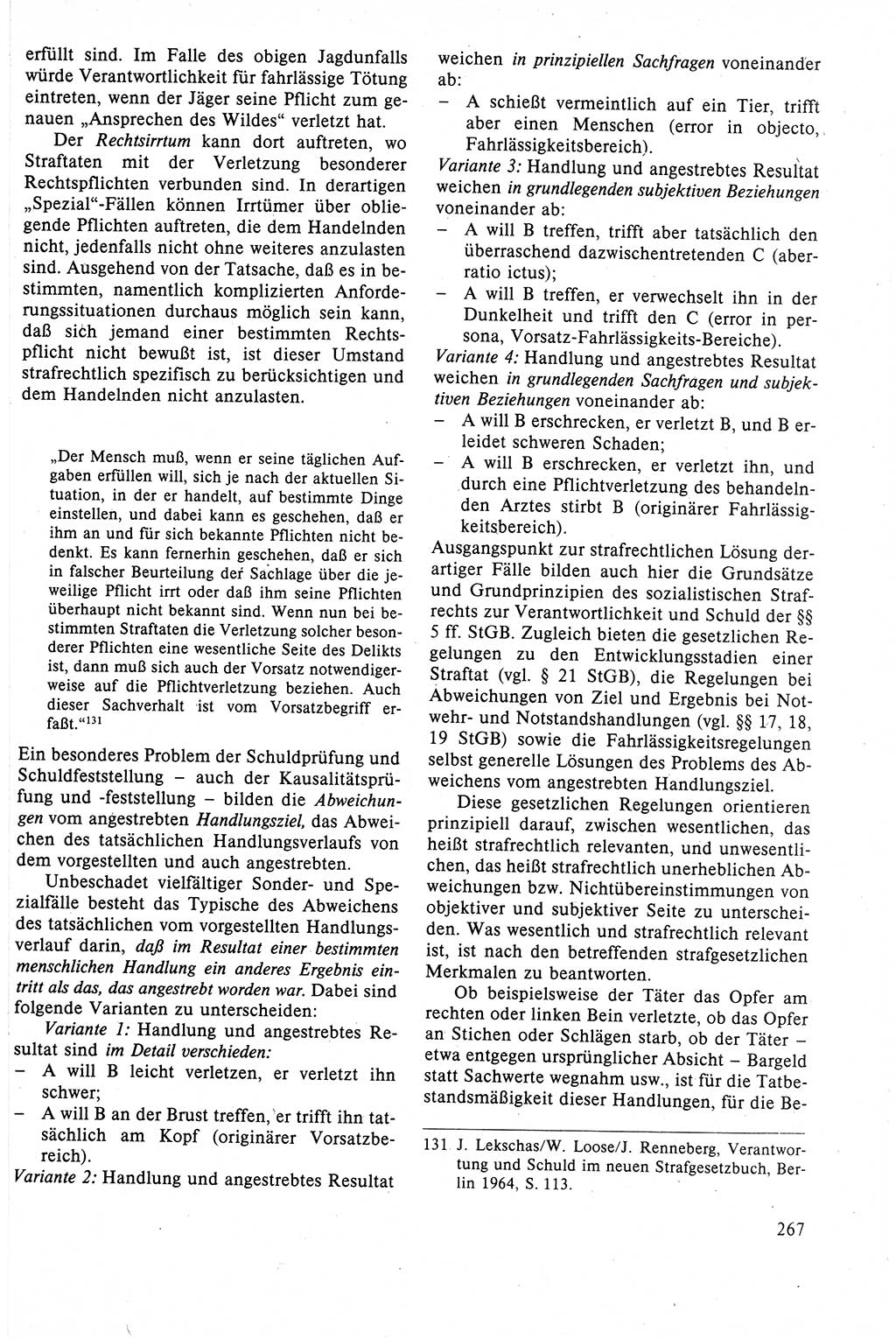 Strafrecht der DDR (Deutsche Demokratische Republik), Lehrbuch 1988, Seite 267 (Strafr. DDR Lb. 1988, S. 267)
