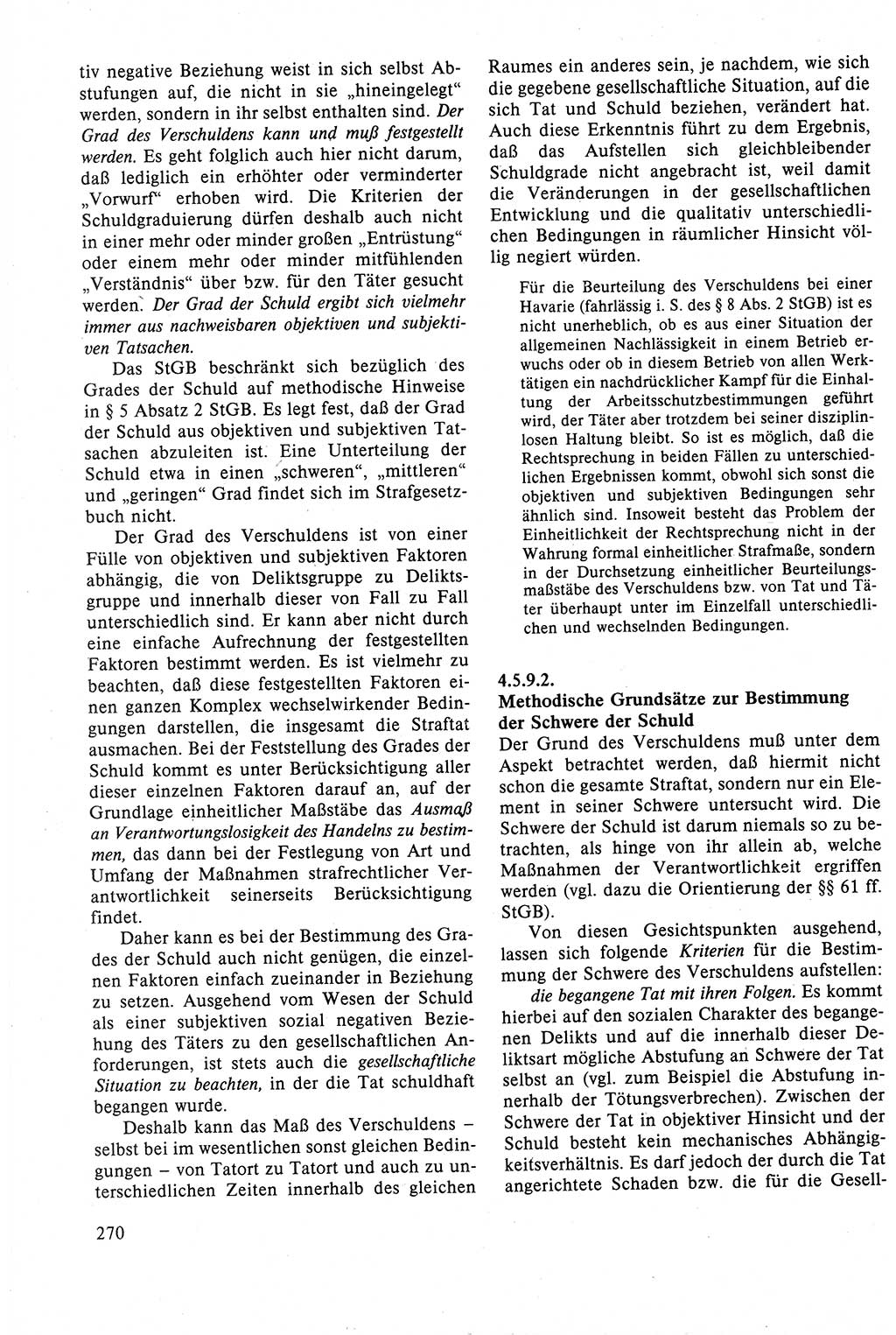 Strafrecht der DDR (Deutsche Demokratische Republik), Lehrbuch 1988, Seite 270 (Strafr. DDR Lb. 1988, S. 270)