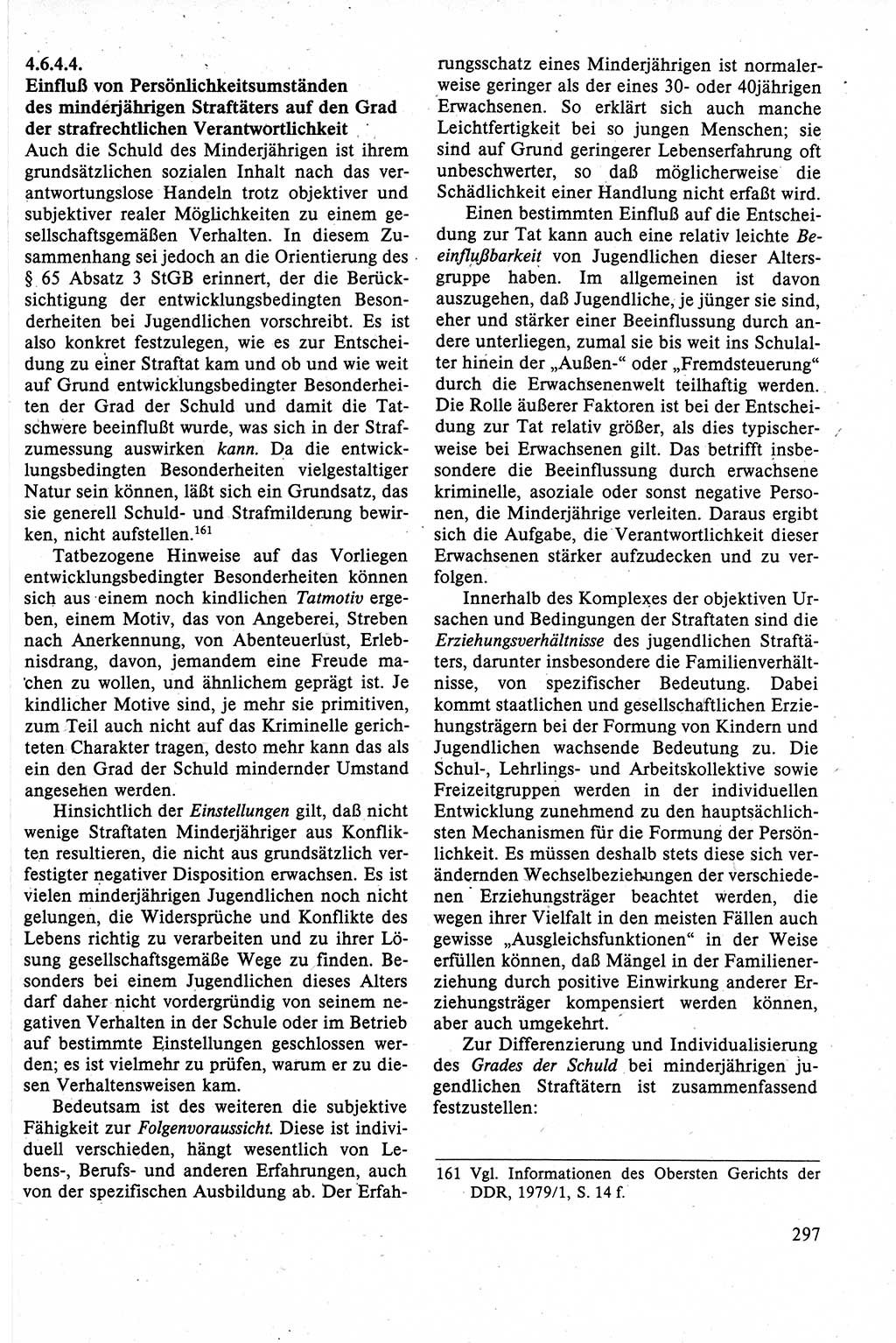 Strafrecht der DDR (Deutsche Demokratische Republik), Lehrbuch 1988, Seite 297 (Strafr. DDR Lb. 1988, S. 297)