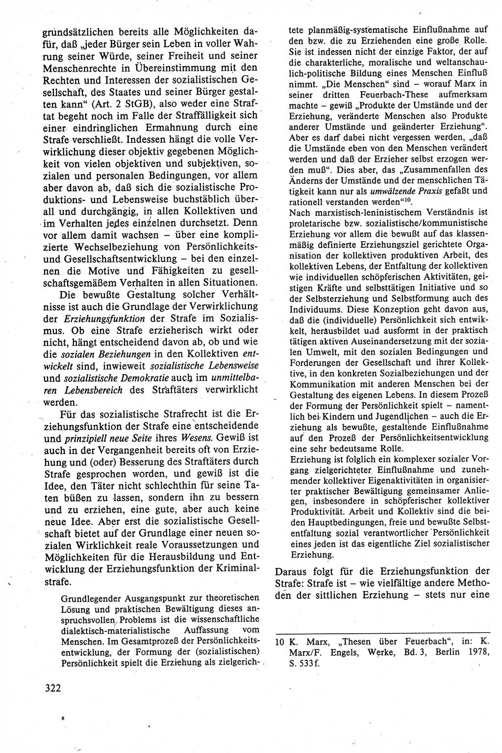 Strafrecht der DDR (Deutsche Demokratische Republik), Lehrbuch 1988, Seite 322 (Strafr. DDR Lb. 1988, S. 322)