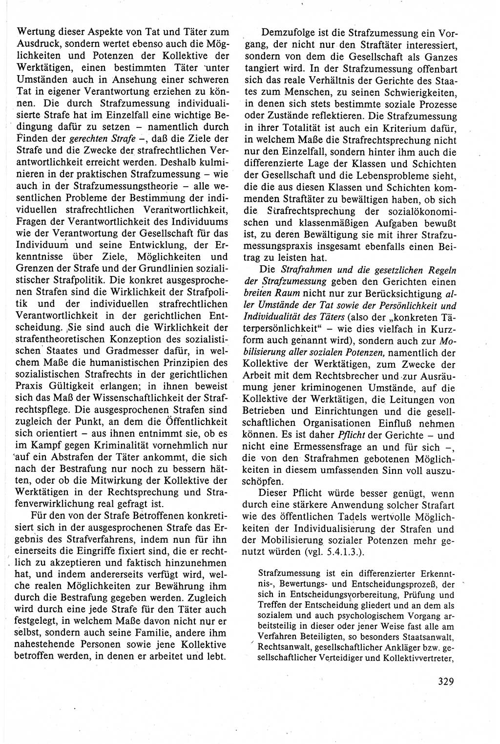 Strafrecht der DDR (Deutsche Demokratische Republik), Lehrbuch 1988, Seite 329 (Strafr. DDR Lb. 1988, S. 329)