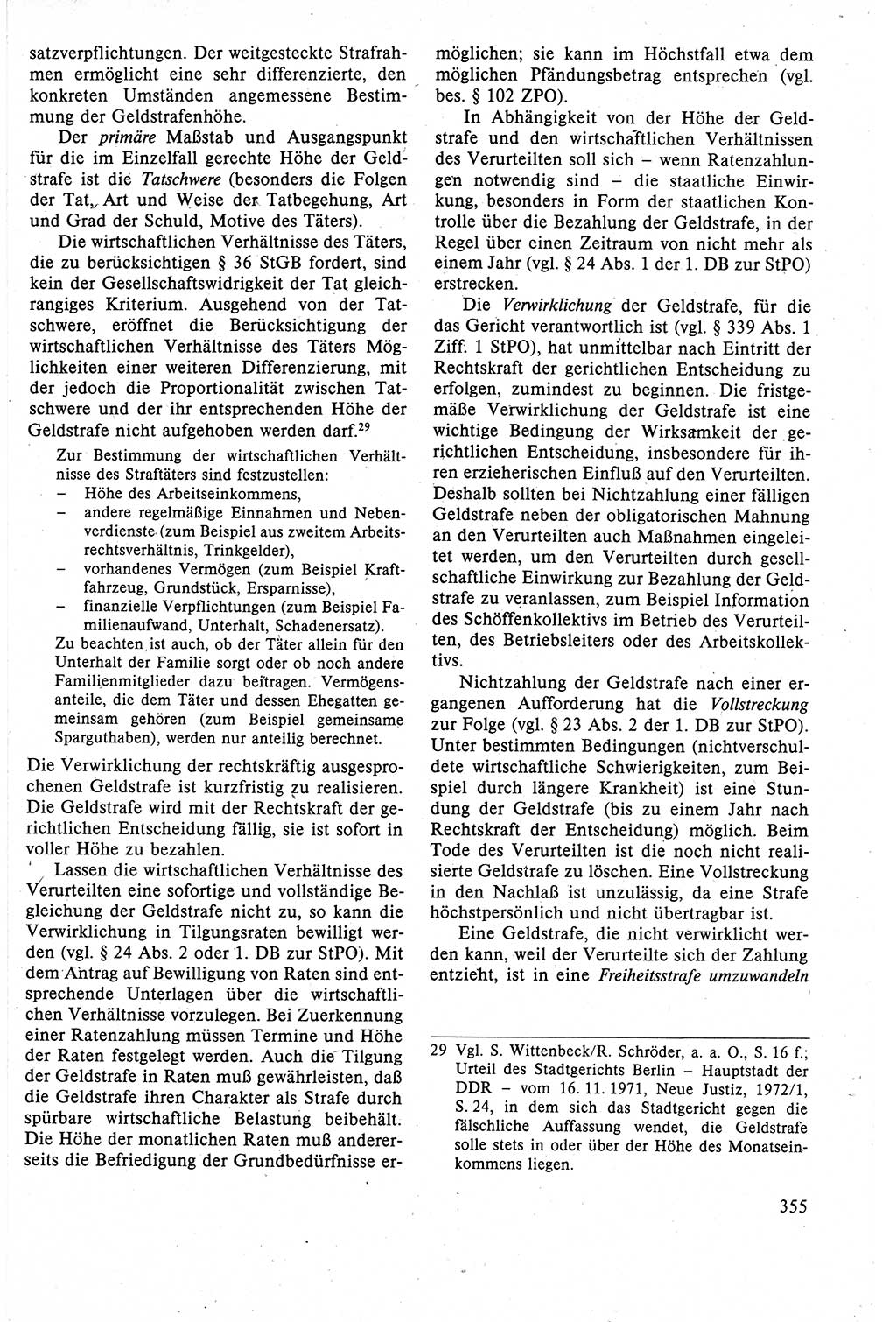 Strafrecht der DDR (Deutsche Demokratische Republik), Lehrbuch 1988, Seite 355 (Strafr. DDR Lb. 1988, S. 355)
