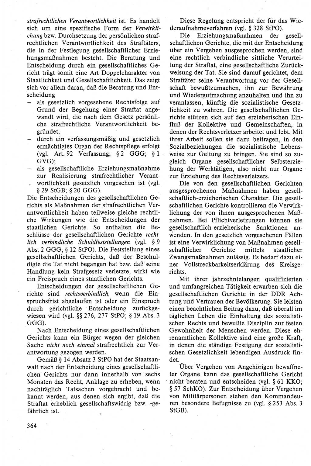 Strafrecht der DDR (Deutsche Demokratische Republik), Lehrbuch 1988, Seite 364 (Strafr. DDR Lb. 1988, S. 364)