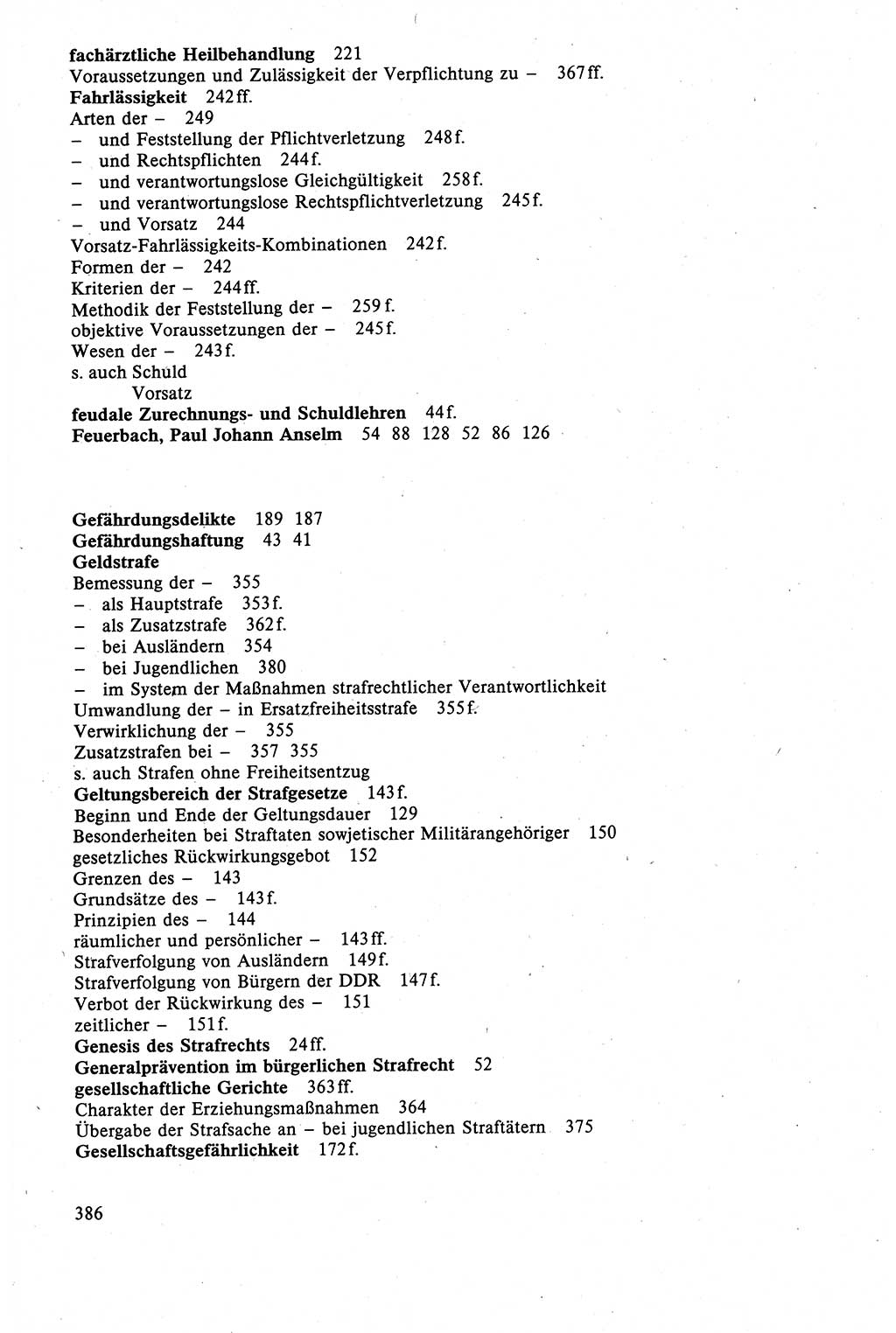 Strafrecht der DDR (Deutsche Demokratische Republik), Lehrbuch 1988, Seite 386 (Strafr. DDR Lb. 1988, S. 386)