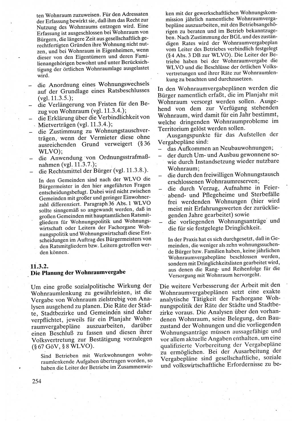 Verwaltungsrecht [Deutsche Demokratische Republik (DDR)], Lehrbuch 1988, Seite 254 (Verw.-R. DDR Lb. 1988, S. 254)