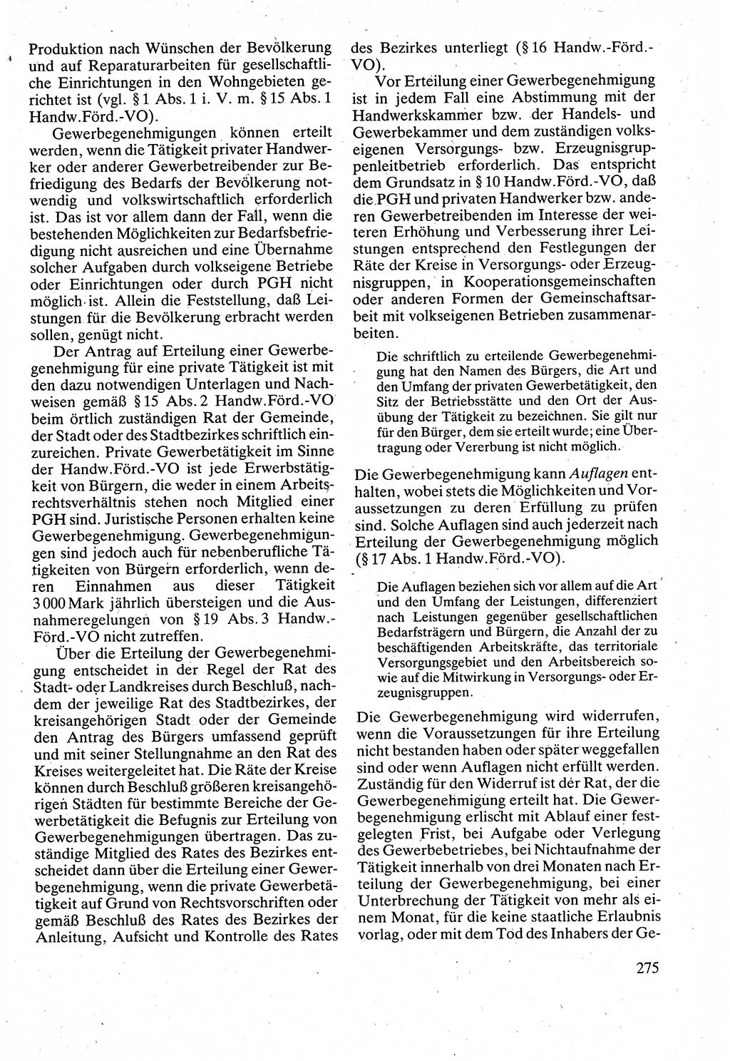 Verwaltungsrecht [Deutsche Demokratische Republik (DDR)], Lehrbuch 1988, Seite 275 (Verw.-R. DDR Lb. 1988, S. 275)