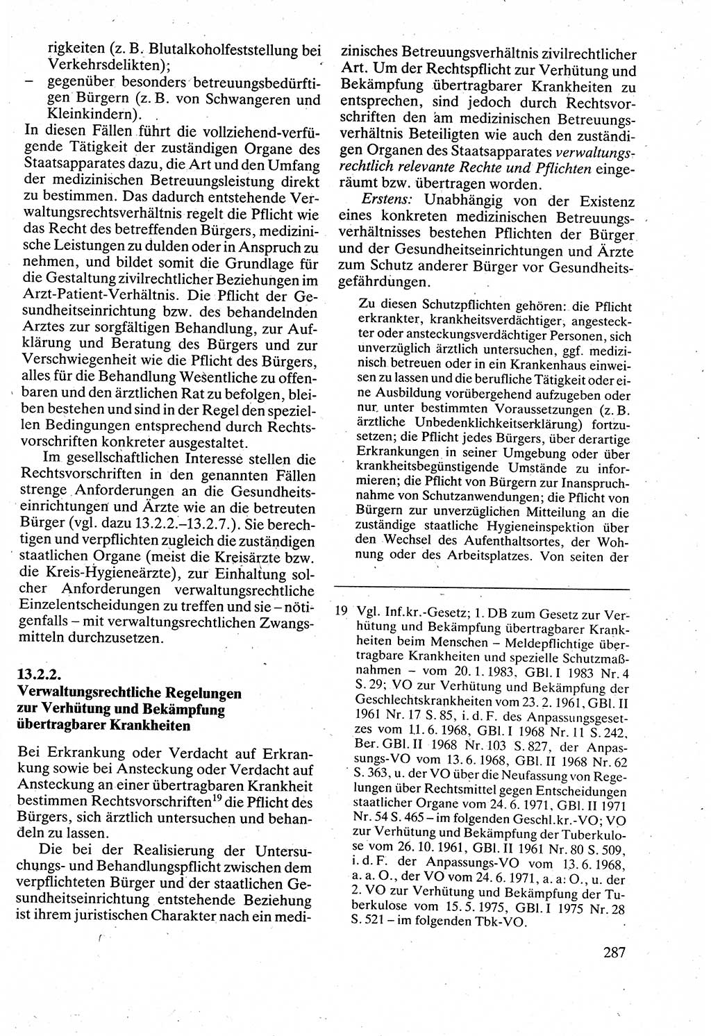 Verwaltungsrecht [Deutsche Demokratische Republik (DDR)], Lehrbuch 1988, Seite 287 (Verw.-R. DDR Lb. 1988, S. 287)