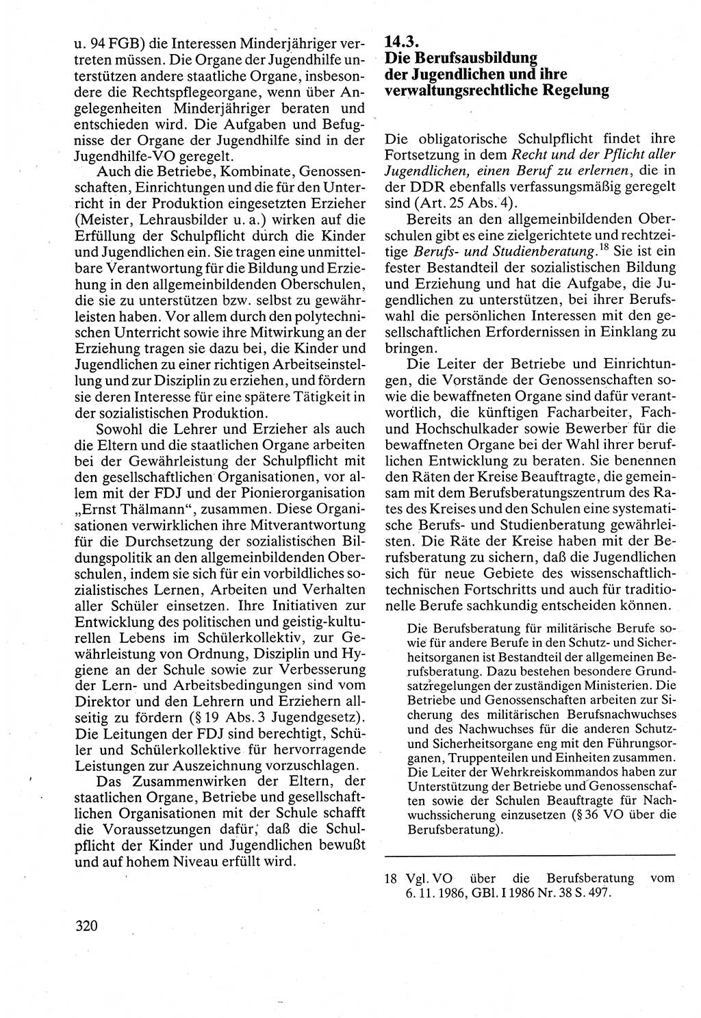 Verwaltungsrecht [Deutsche Demokratische Republik (DDR)], Lehrbuch 1988, Seite 320 (Verw.-R. DDR Lb. 1988, S. 320)
