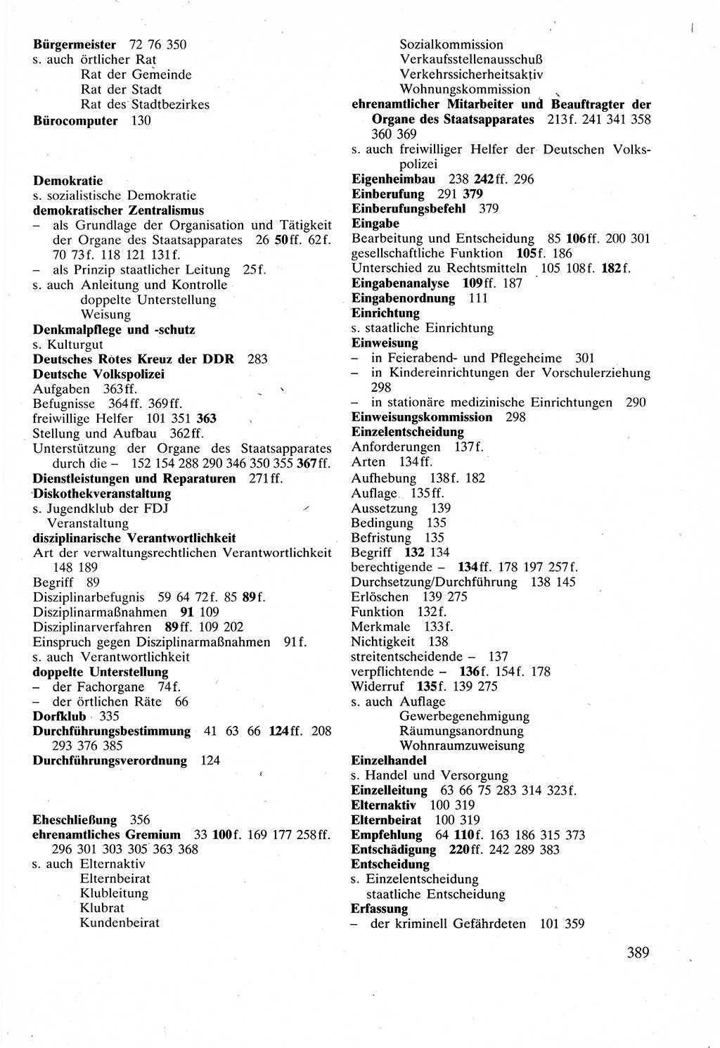 Verwaltungsrecht [Deutsche Demokratische Republik (DDR)], Lehrbuch 1988, Seite 389 (Verw.-R. DDR Lb. 1988, S. 389)