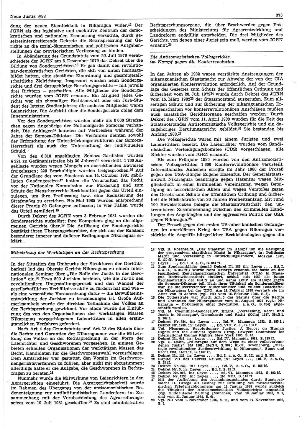 Neue Justiz (NJ), Zeitschrift für sozialistisches Recht und Gesetzlichkeit [Deutsche Demokratische Republik (DDR)], 42. Jahrgang 1988, Seite 373 (NJ DDR 1988, S. 373)